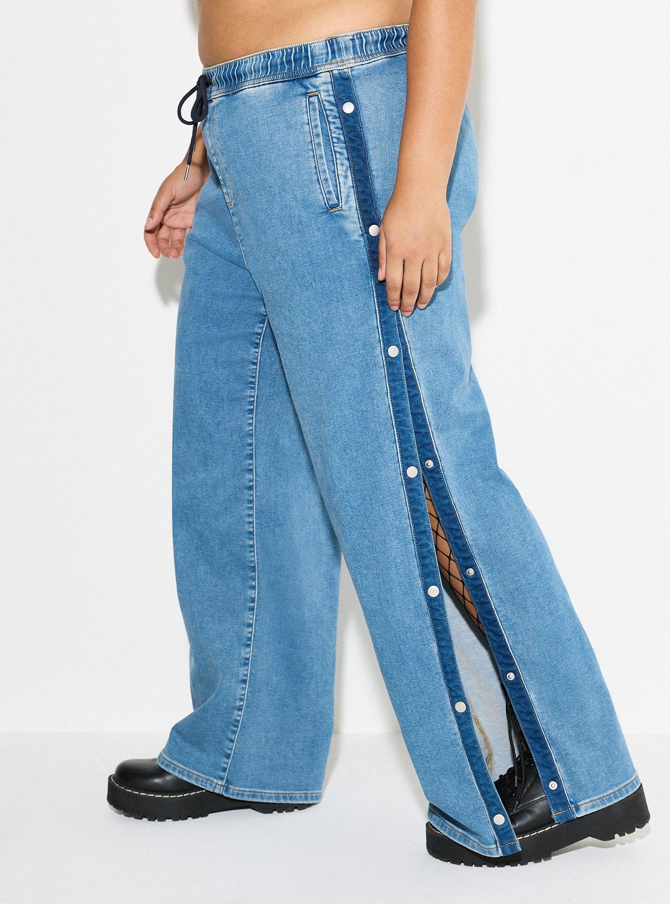 LoveSick Pull-On Snap-Sides Jean