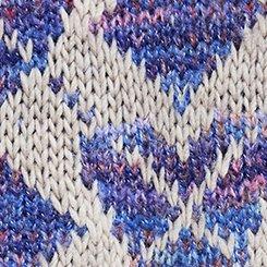 Jacquard Open Front Cardigan, SPACEDYE BLUE HEART, swatch