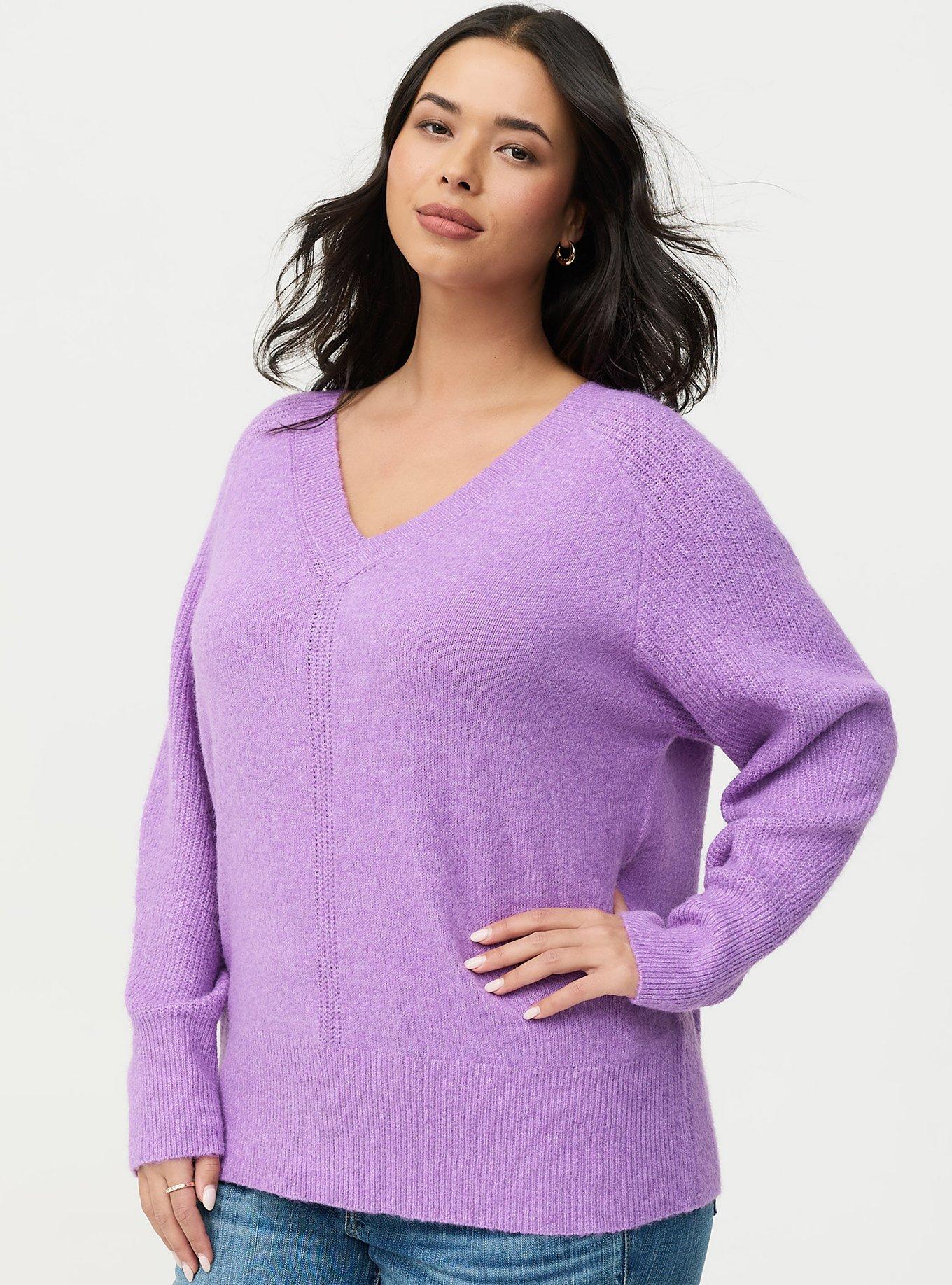 Vegan Cashmere V-Neck Pullover Sweater