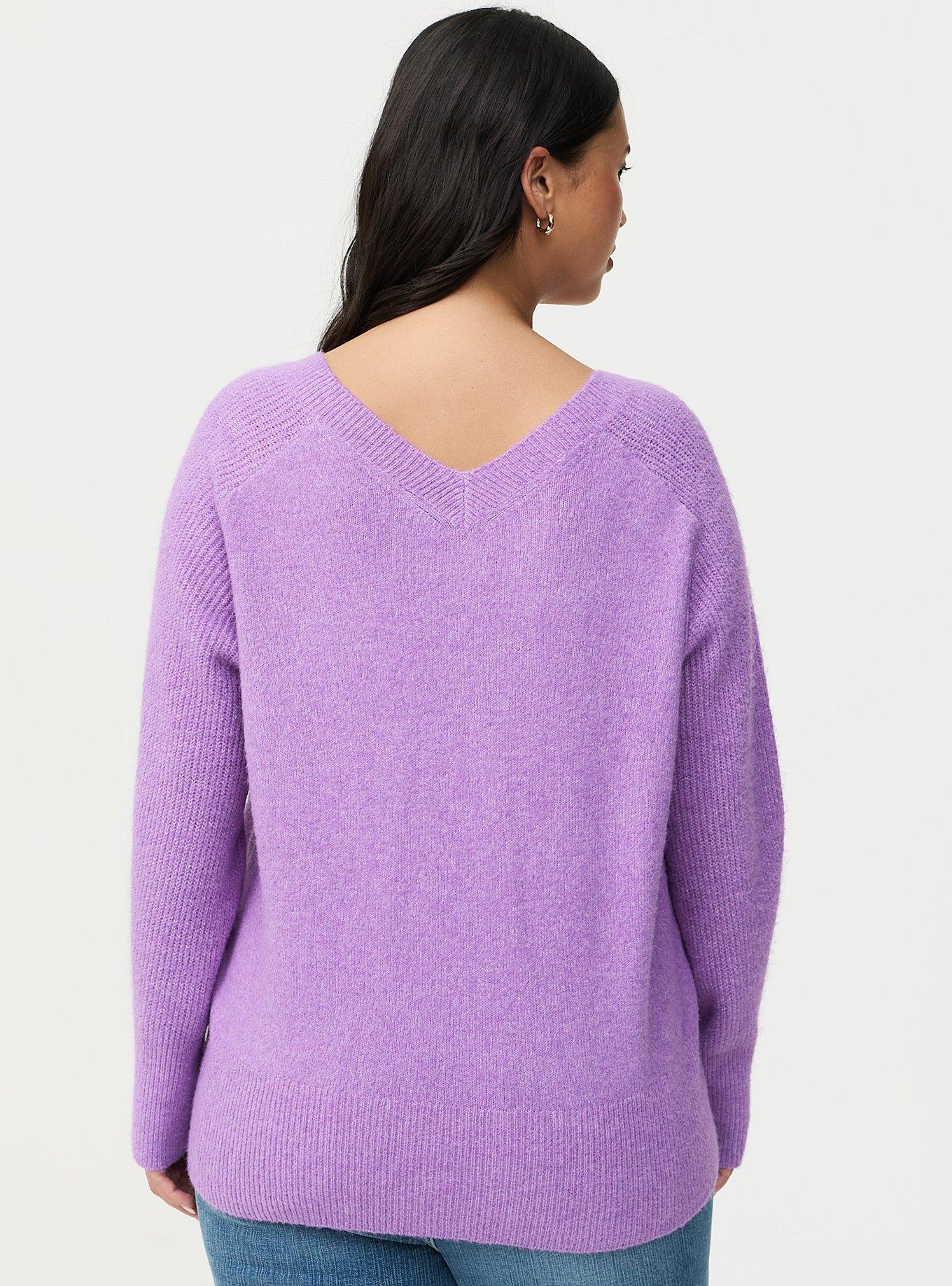 Vegan Cashmere V-Neck Pullover Sweater