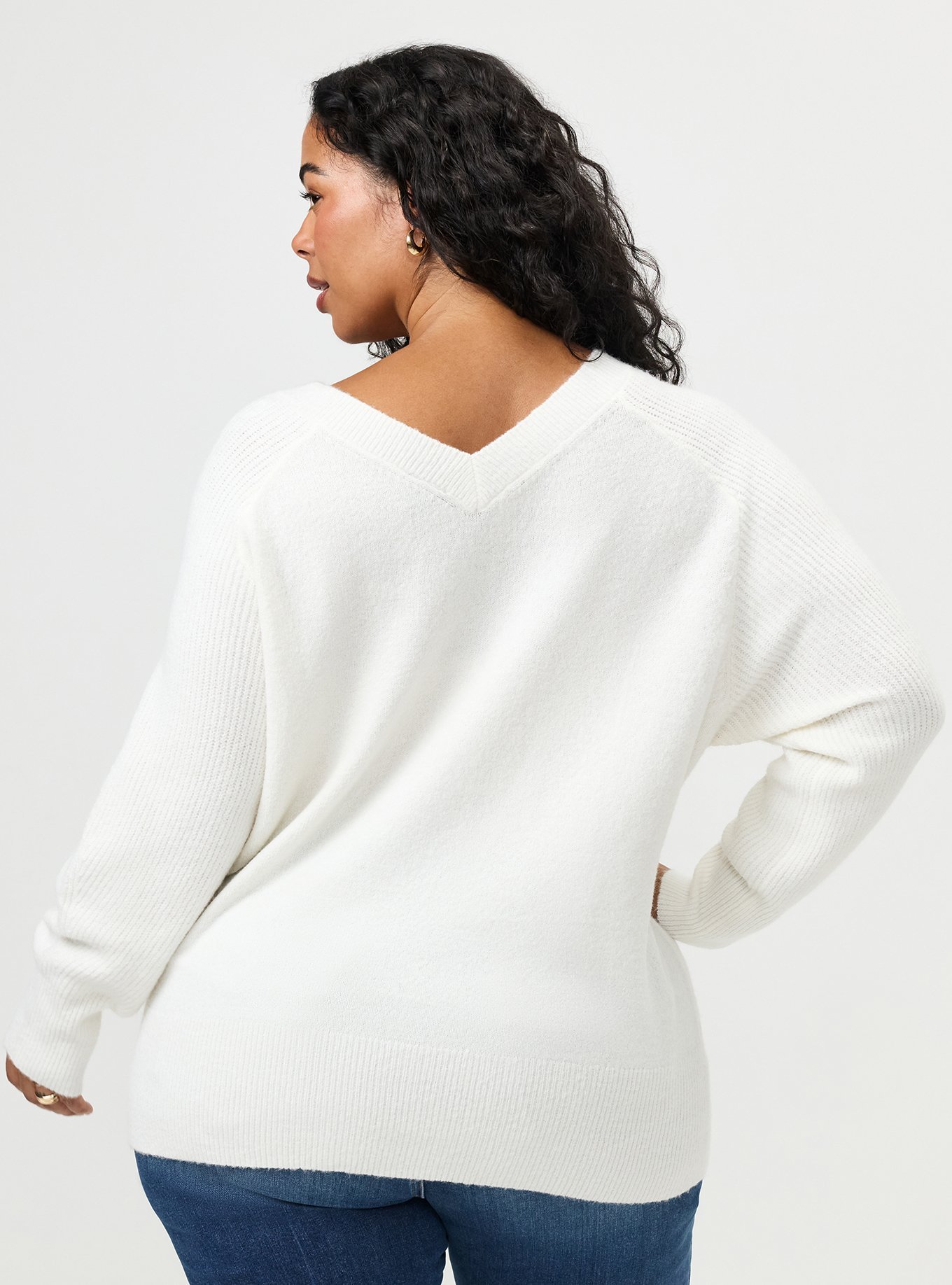 Plus Size - Vegan Cashmere V-Neck Pullover Sweater - Torrid