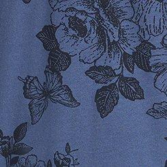 French Terry Boyfriend Cardigan, STAMPED FLORAL NAVY, swatch