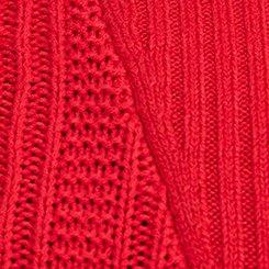 Cable Knit Half-Zip Pullover Sweater, JESTER RED, swatch
