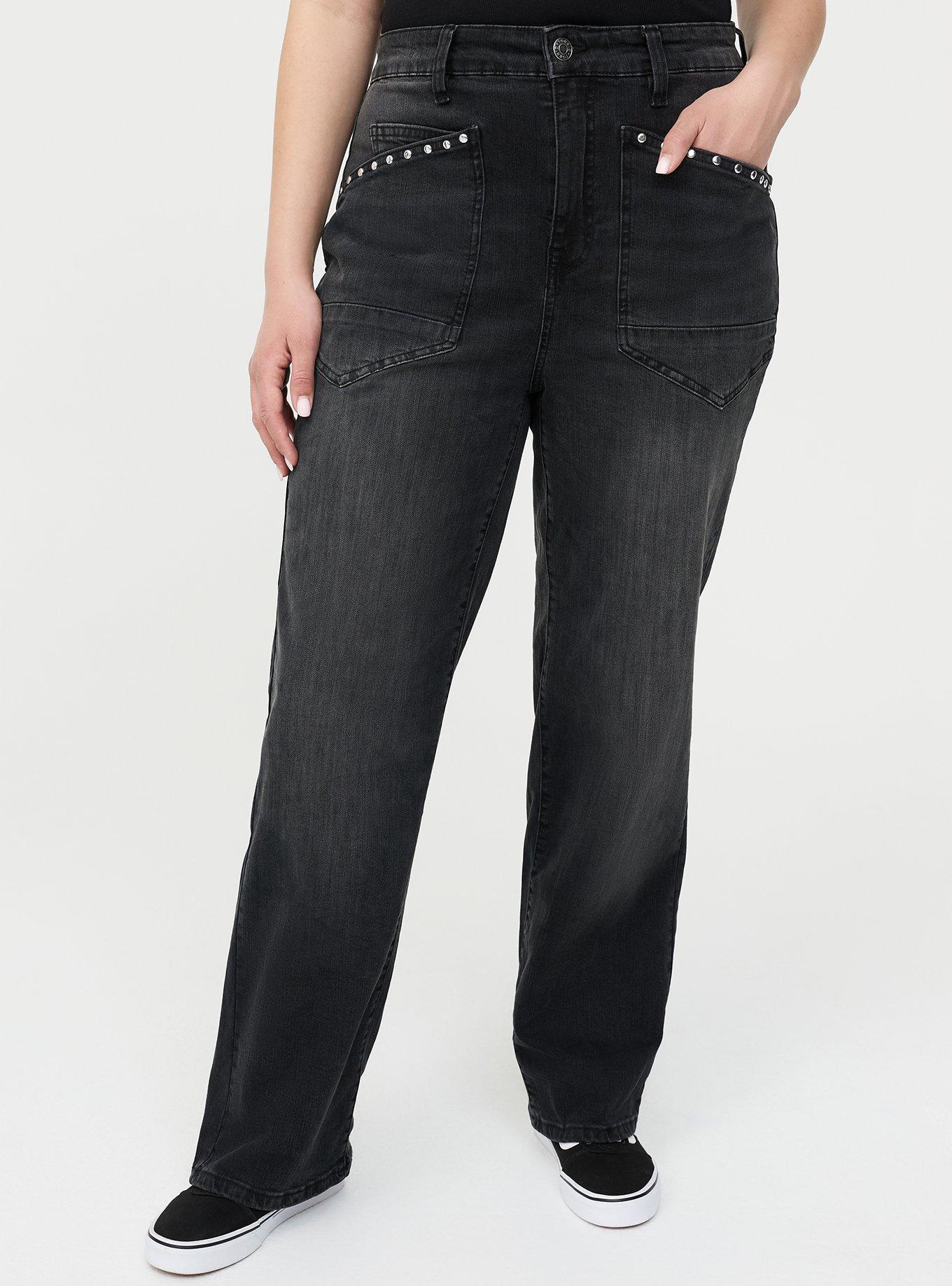 High-Rise Straight Denim Jean, TRUE GRIT, alternate