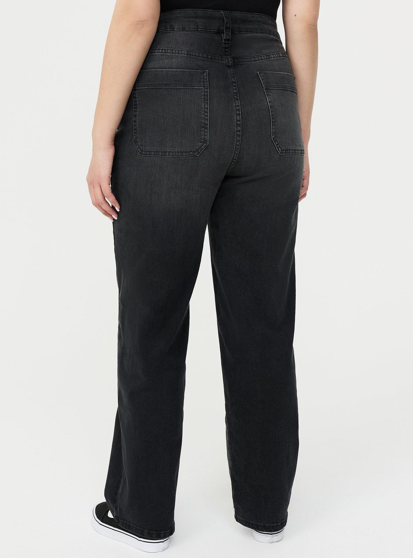 High-Rise Straight Denim Jean, TRUE GRIT, alternate