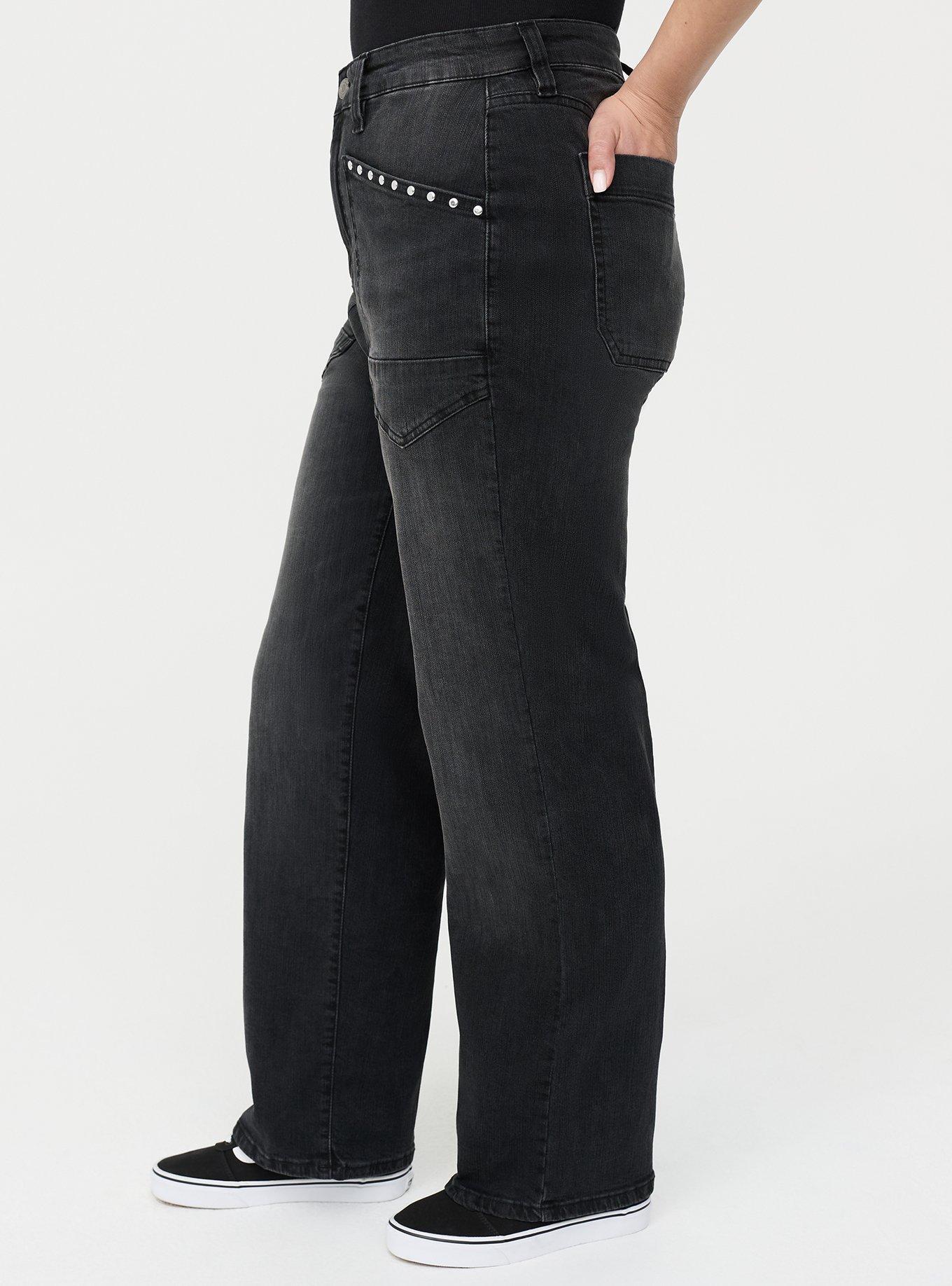 High-Rise Straight Denim Jean, TRUE GRIT, alternate