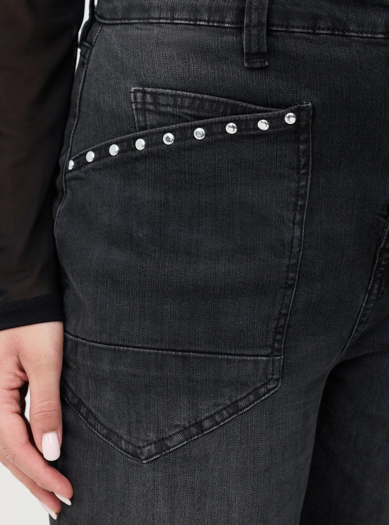 High-Rise Straight Denim Jean, TRUE GRIT, alternate