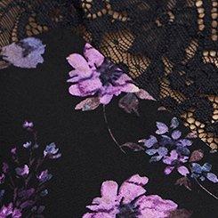 Georgette Lace Detail Cami, NITE GLOW FLORAL BLACK, swatch