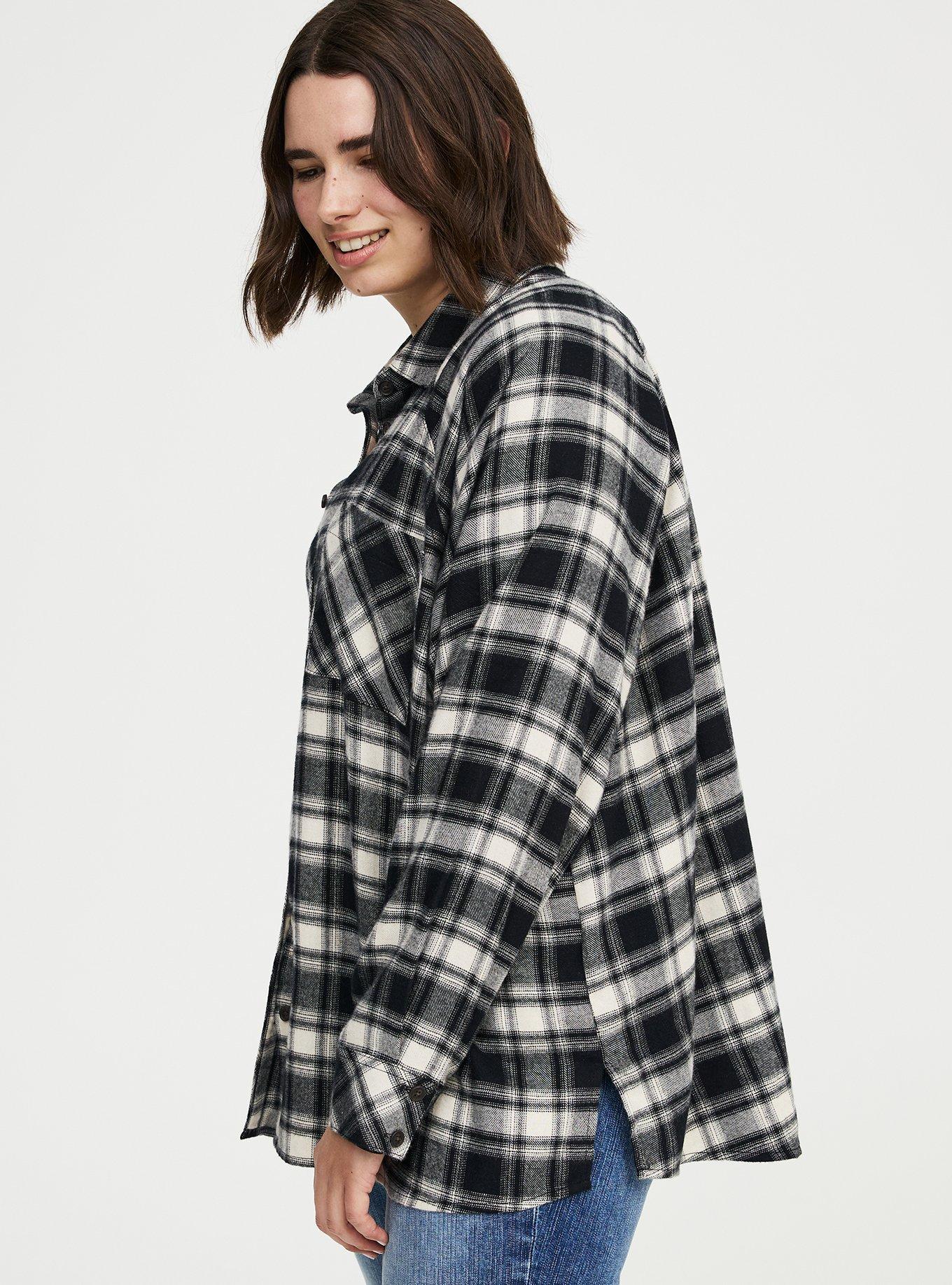 Relaxed Button-Up Shirt, SEGA PLAID DEEP BLACK, alternate