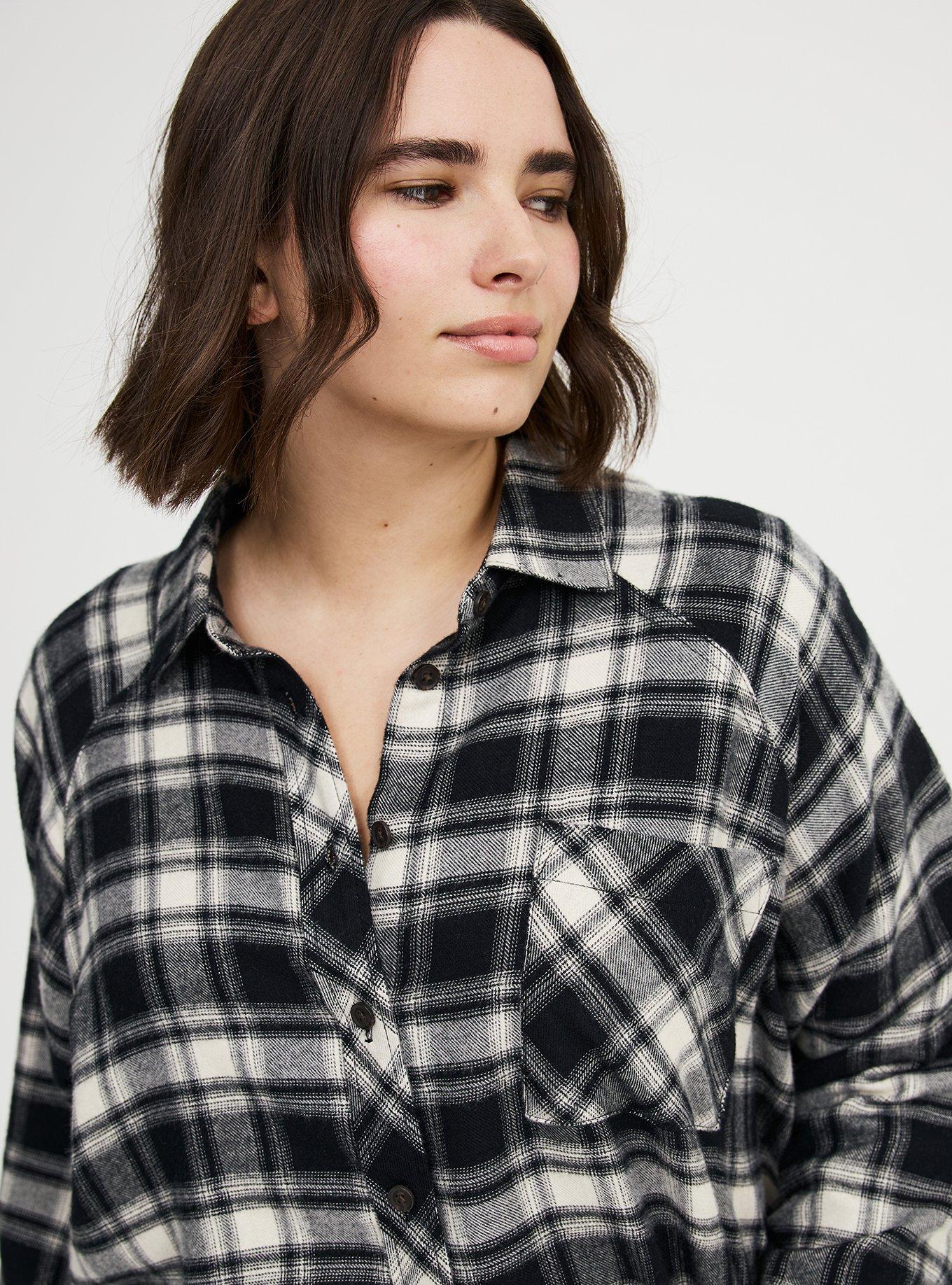Relaxed Button-Up Shirt, SEGA PLAID DEEP BLACK, alternate