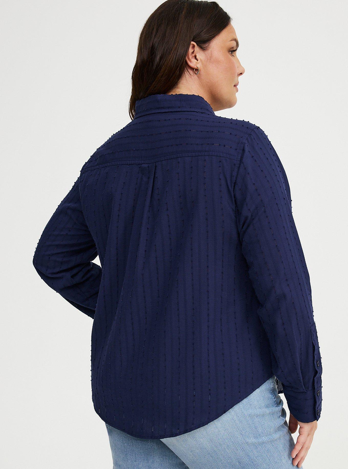 Lizzie Button-Up Shirt, PEACOAT, alternate