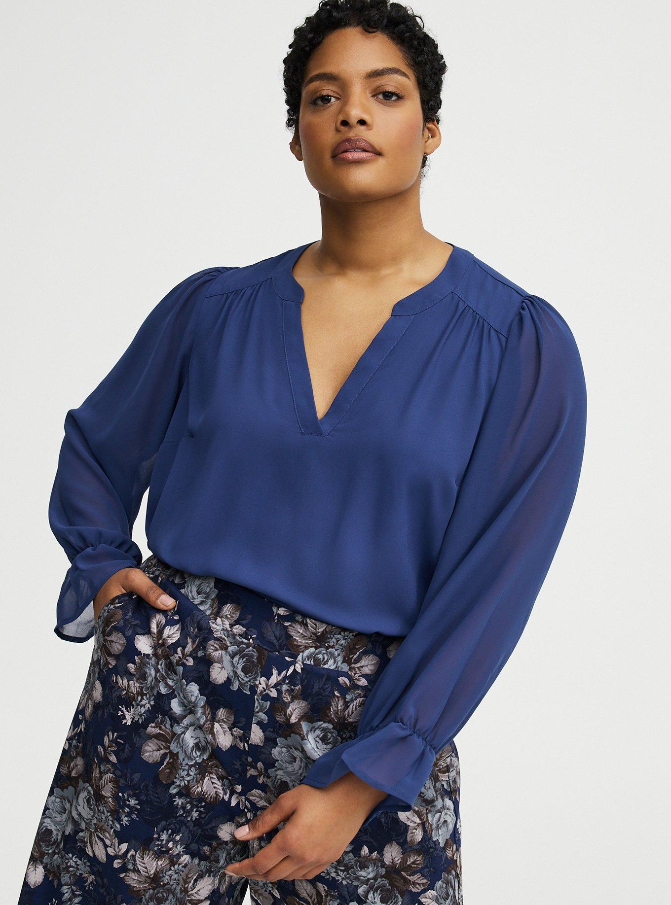 Harper Chiffon Sleeve Top, OCEANA, alternate