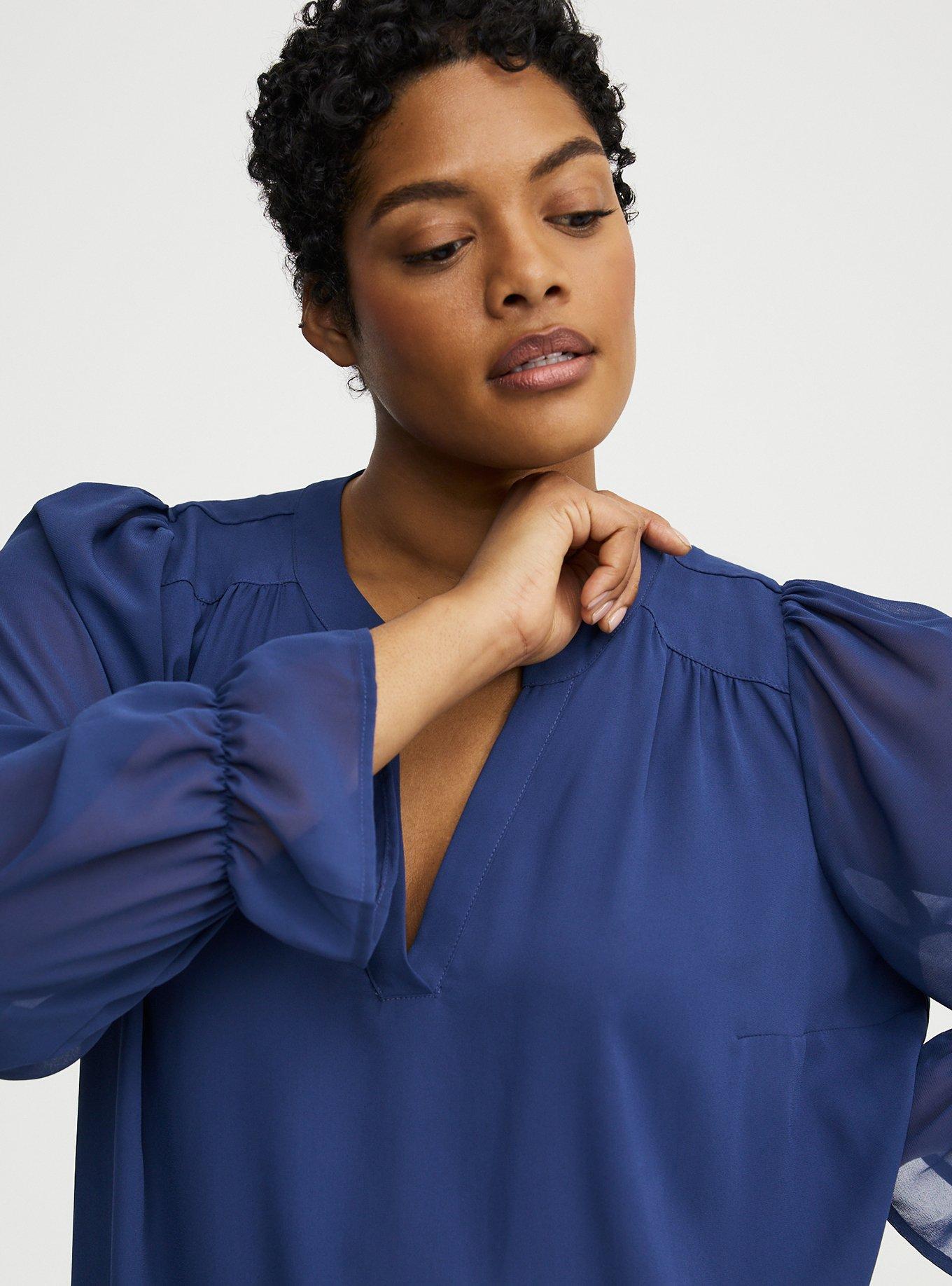 Harper Chiffon Sleeve Top, OCEANA, alternate