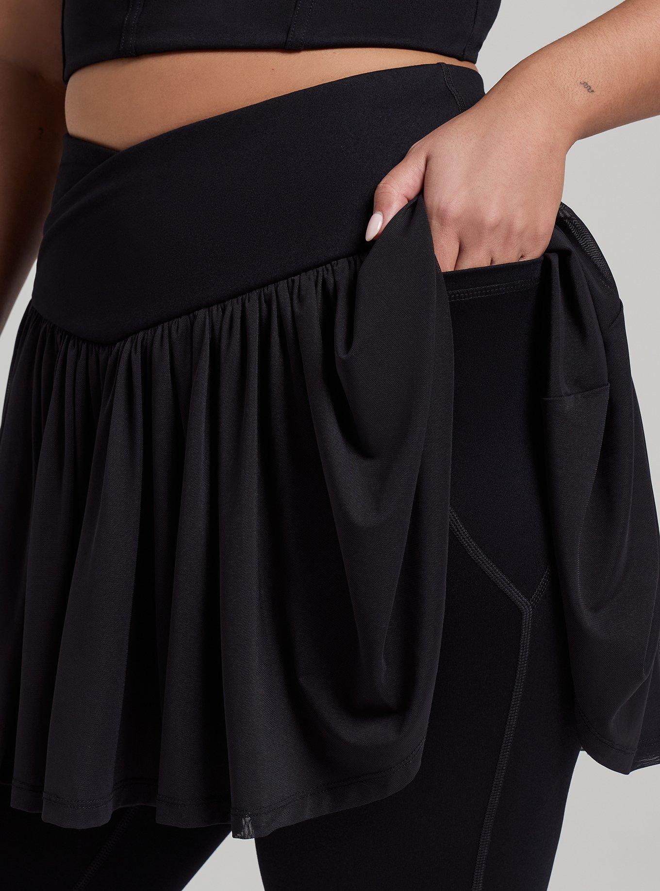 TRU Mesh Active Skirt with Performance Legging, DEEP BLACK, alternate
