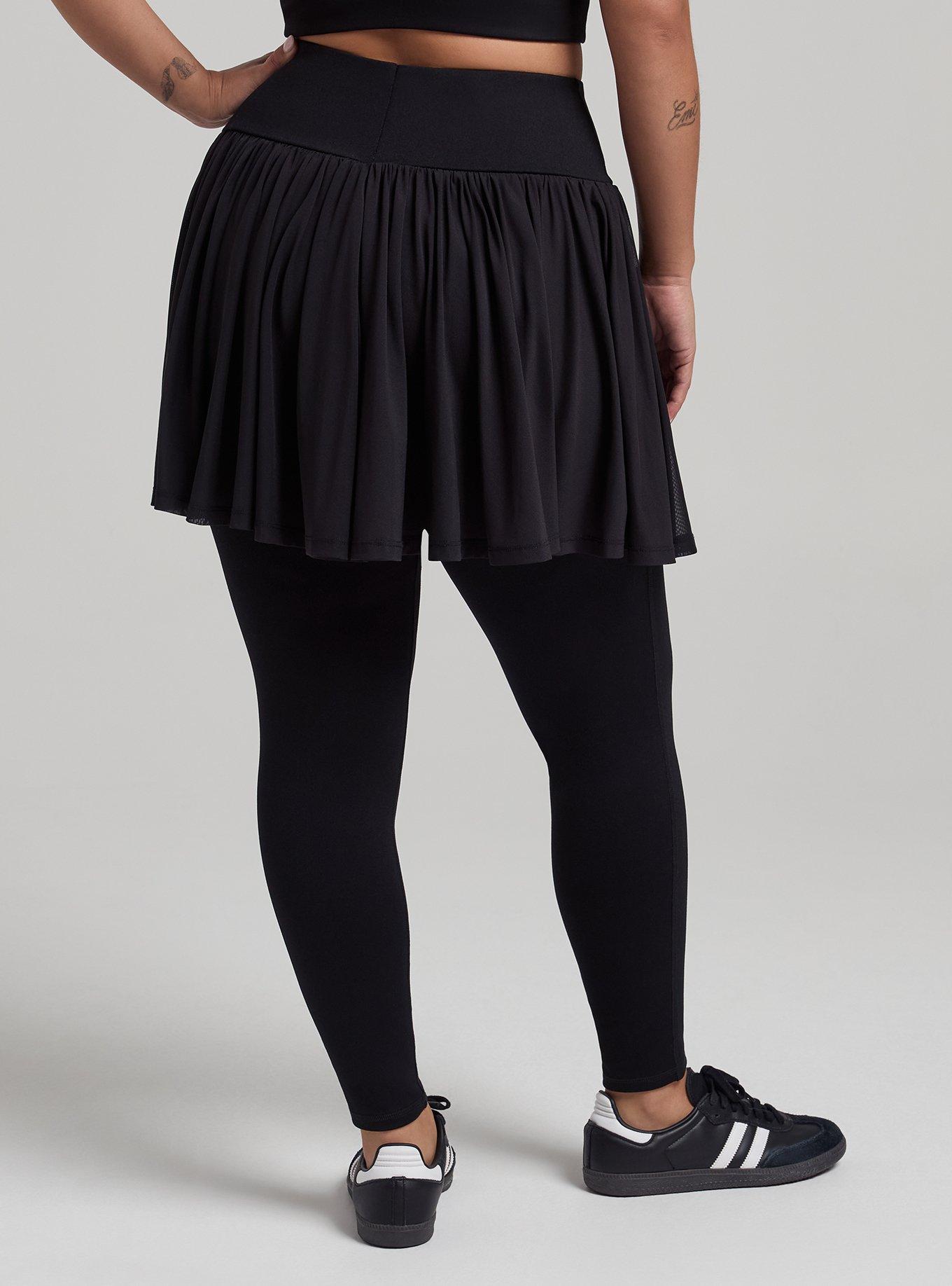 TRU Mesh Active Skirt with Performance Legging, DEEP BLACK, alternate