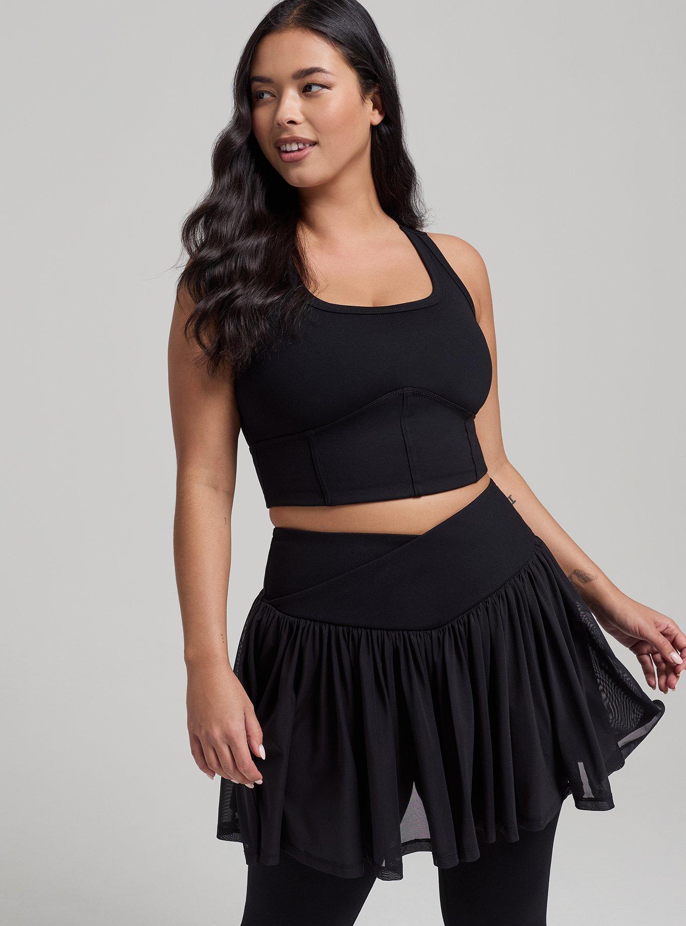 TRU Mesh Active Skirt with Performance Legging, DEEP BLACK, alternate