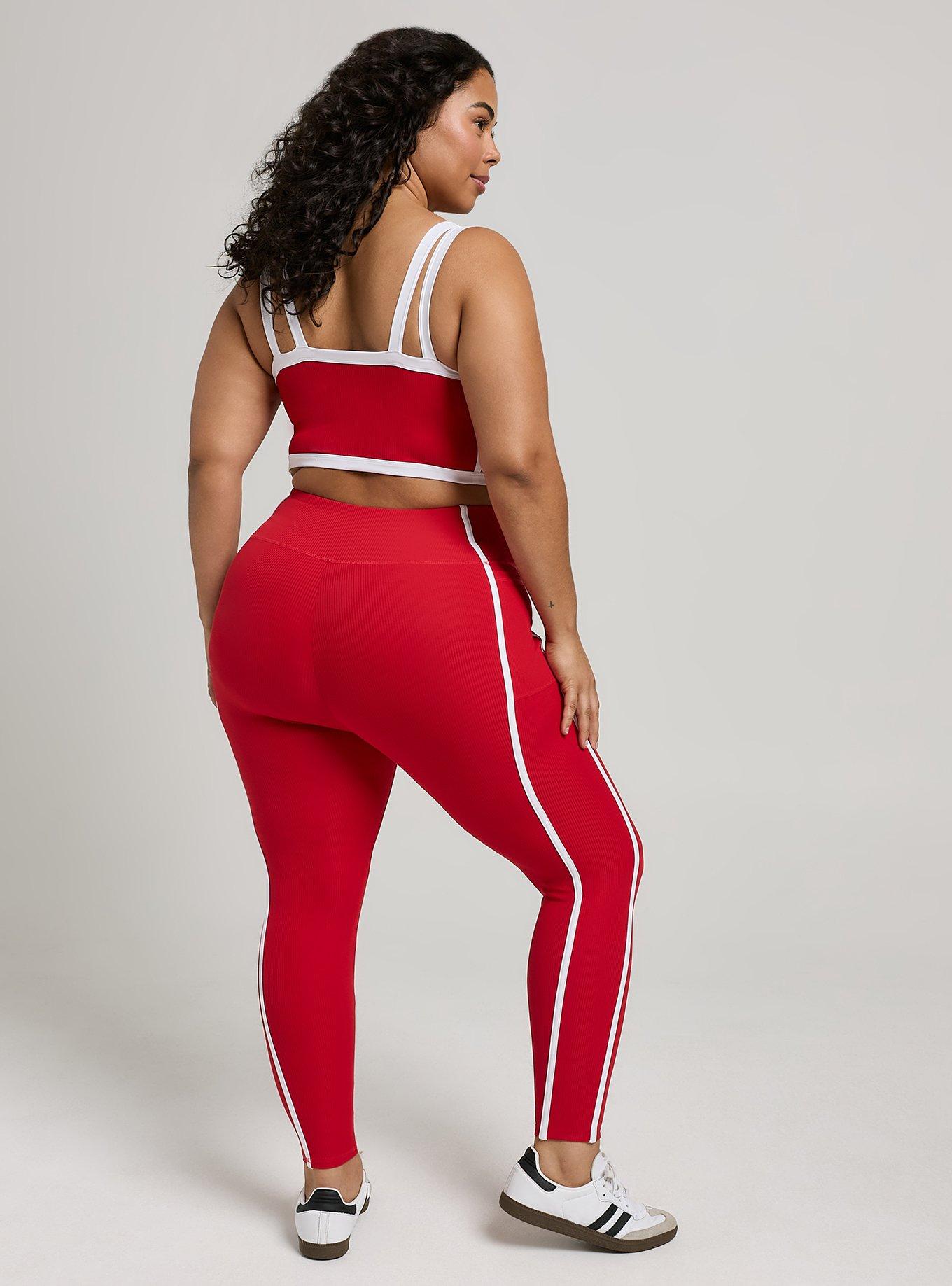 TRU Performance Core Full Length Active Legging with Piping, URBAN RED, alternate