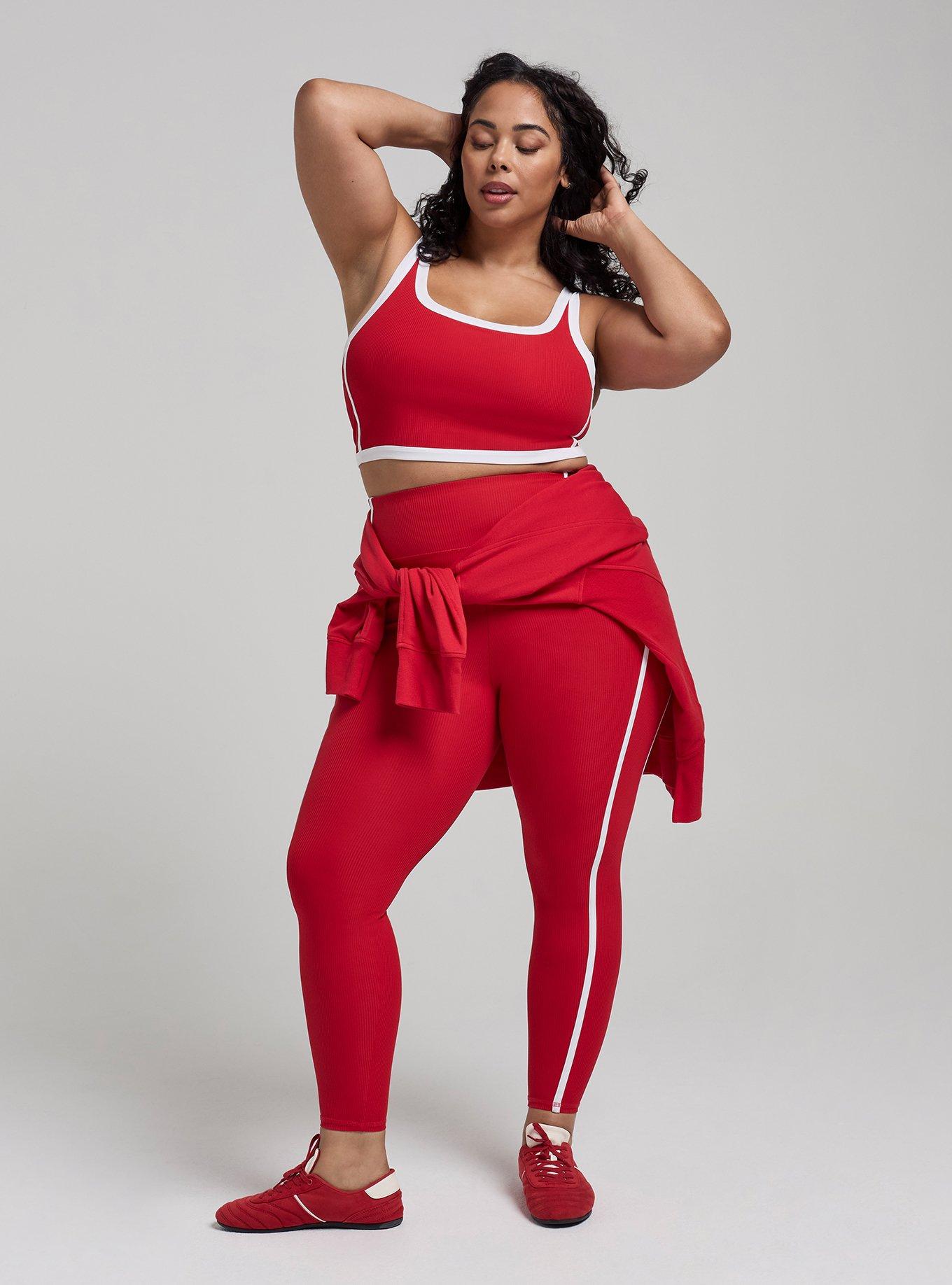 TRU Performance Core Full Length Active Legging with Piping, URBAN RED, alternate