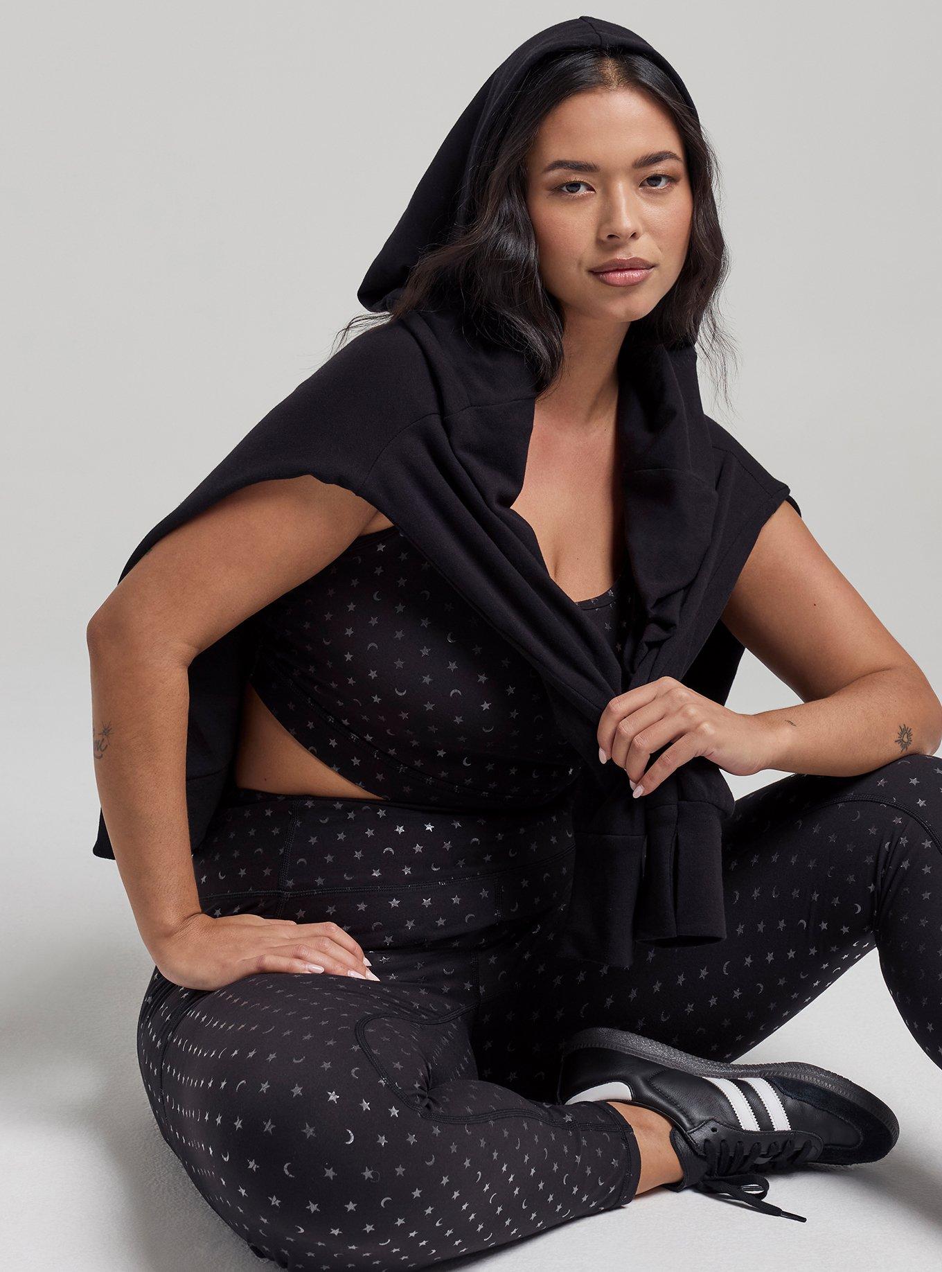 TRU Everyday Fleece Hi-Low Active Hoodie, DEEP BLACK, alternate