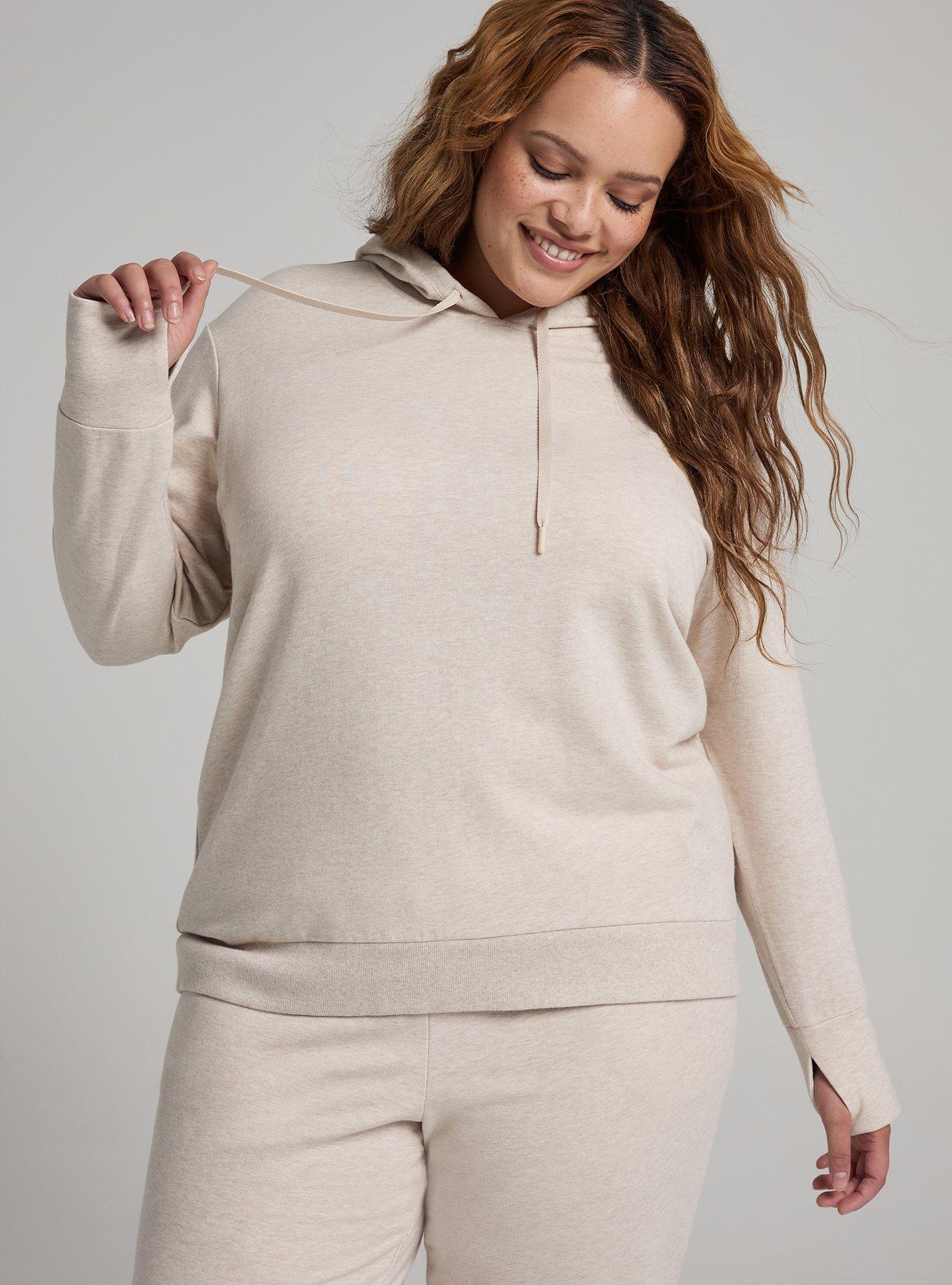 TRU Everyday Fleece Hi-Low Active Hoodie, OATMEAL HEATHER, alternate