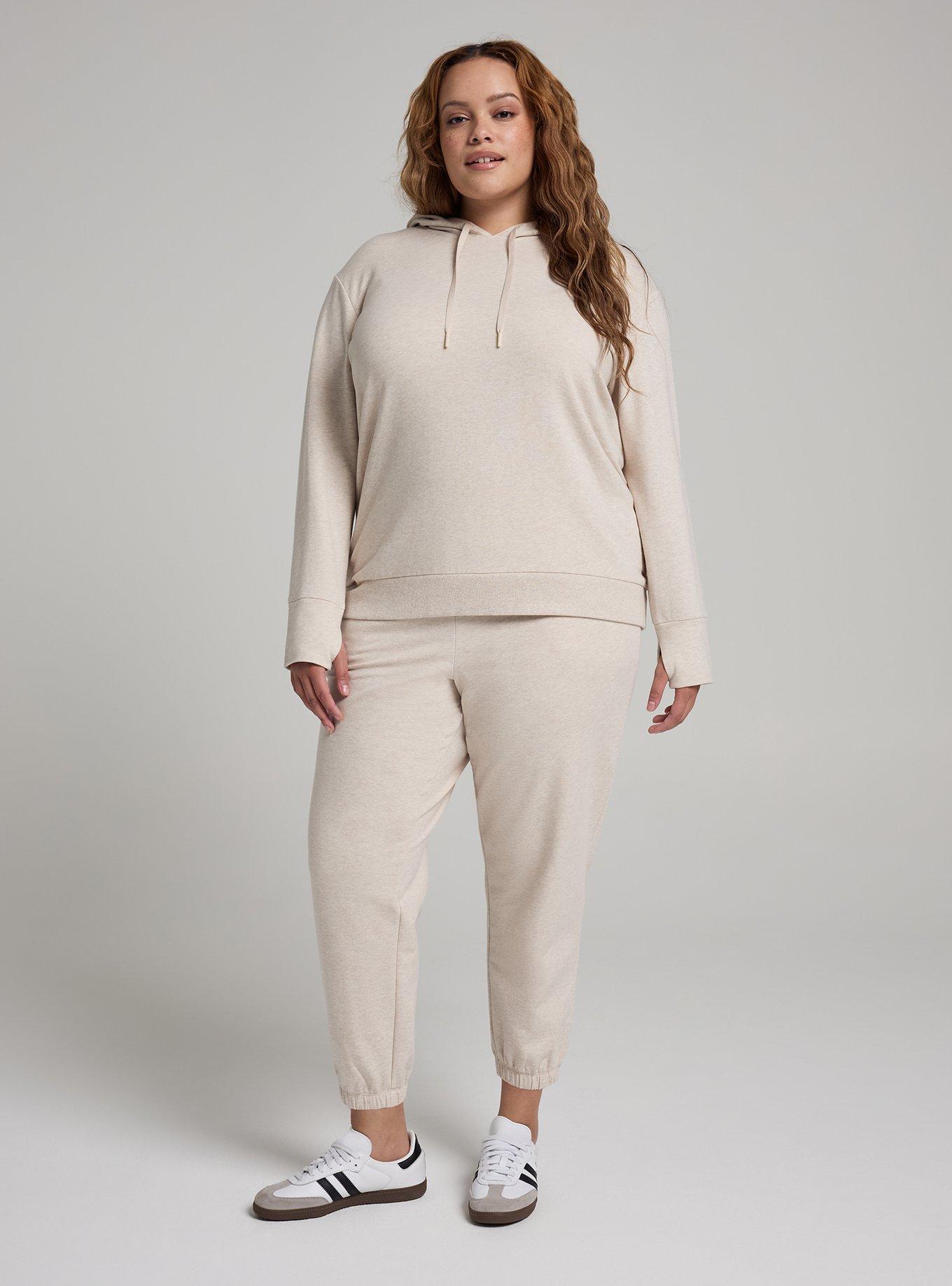 TRU Everyday Fleece Hi-Low Active Hoodie, OATMEAL HEATHER, alternate