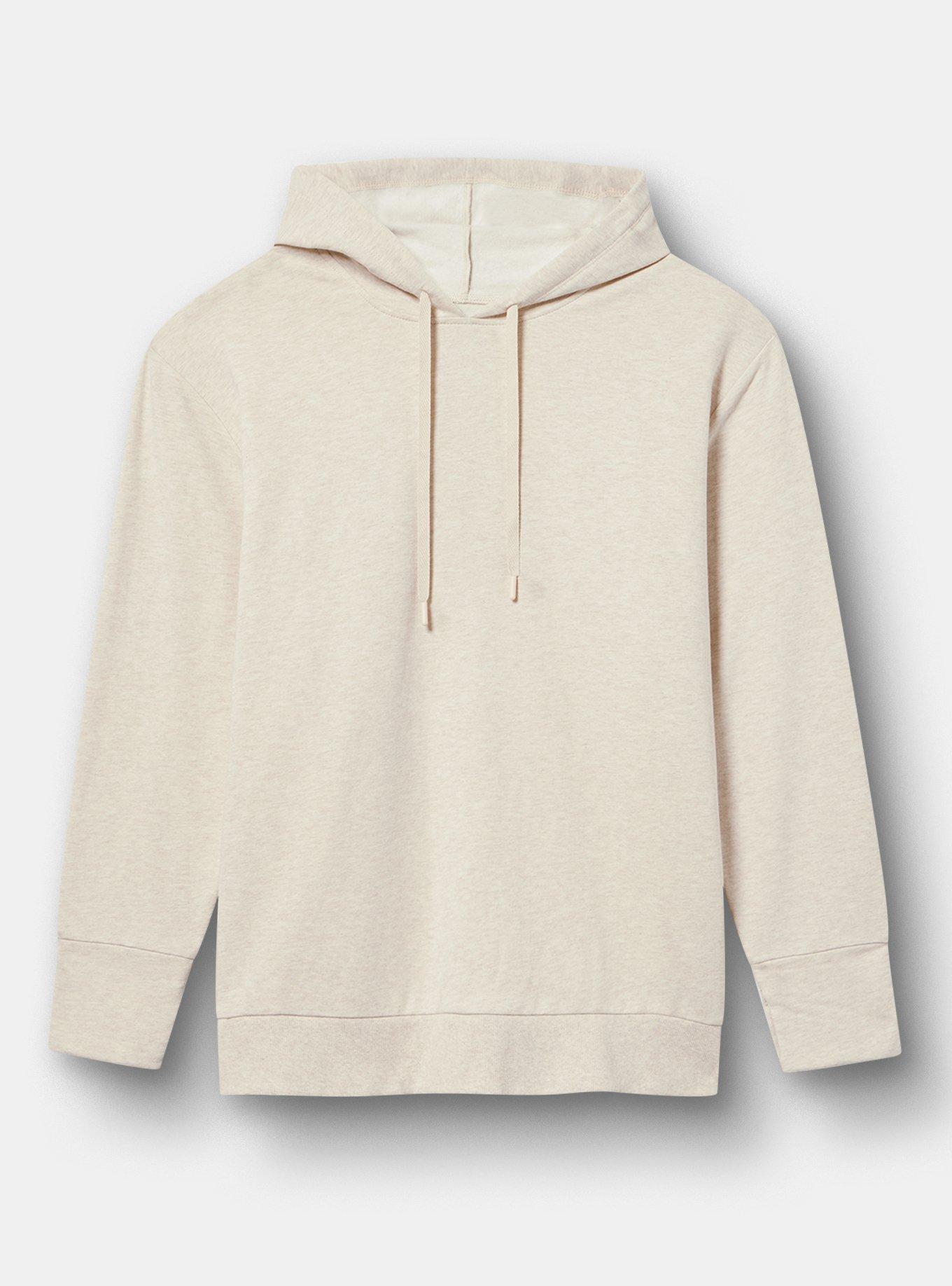 TRU Everyday Fleece Hi-Low Active Hoodie, OATMEAL HEATHER, hi-res