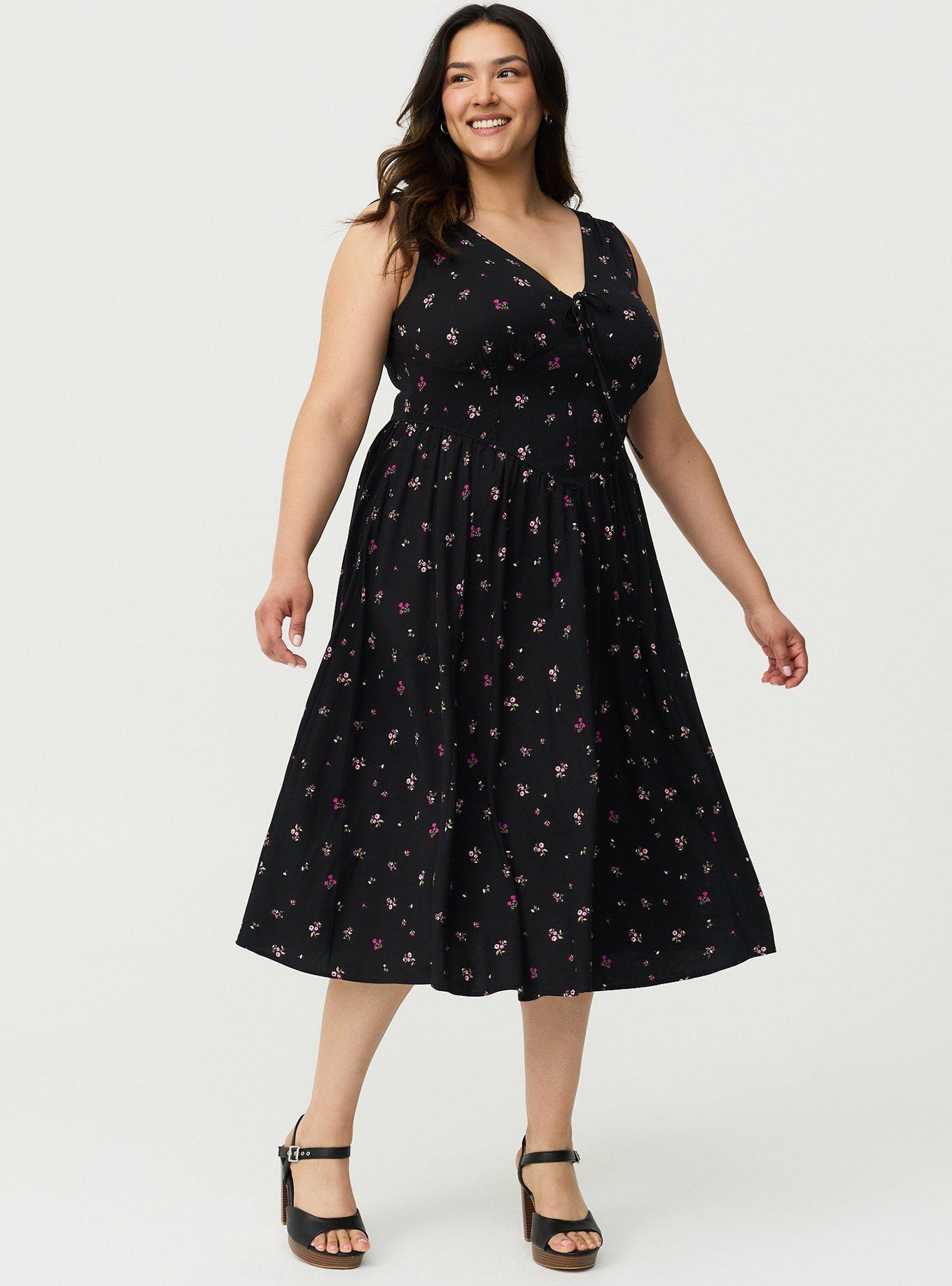 white christmas dresses Women's Plus Size Amelie Satin Midi Dress - Red main image 1