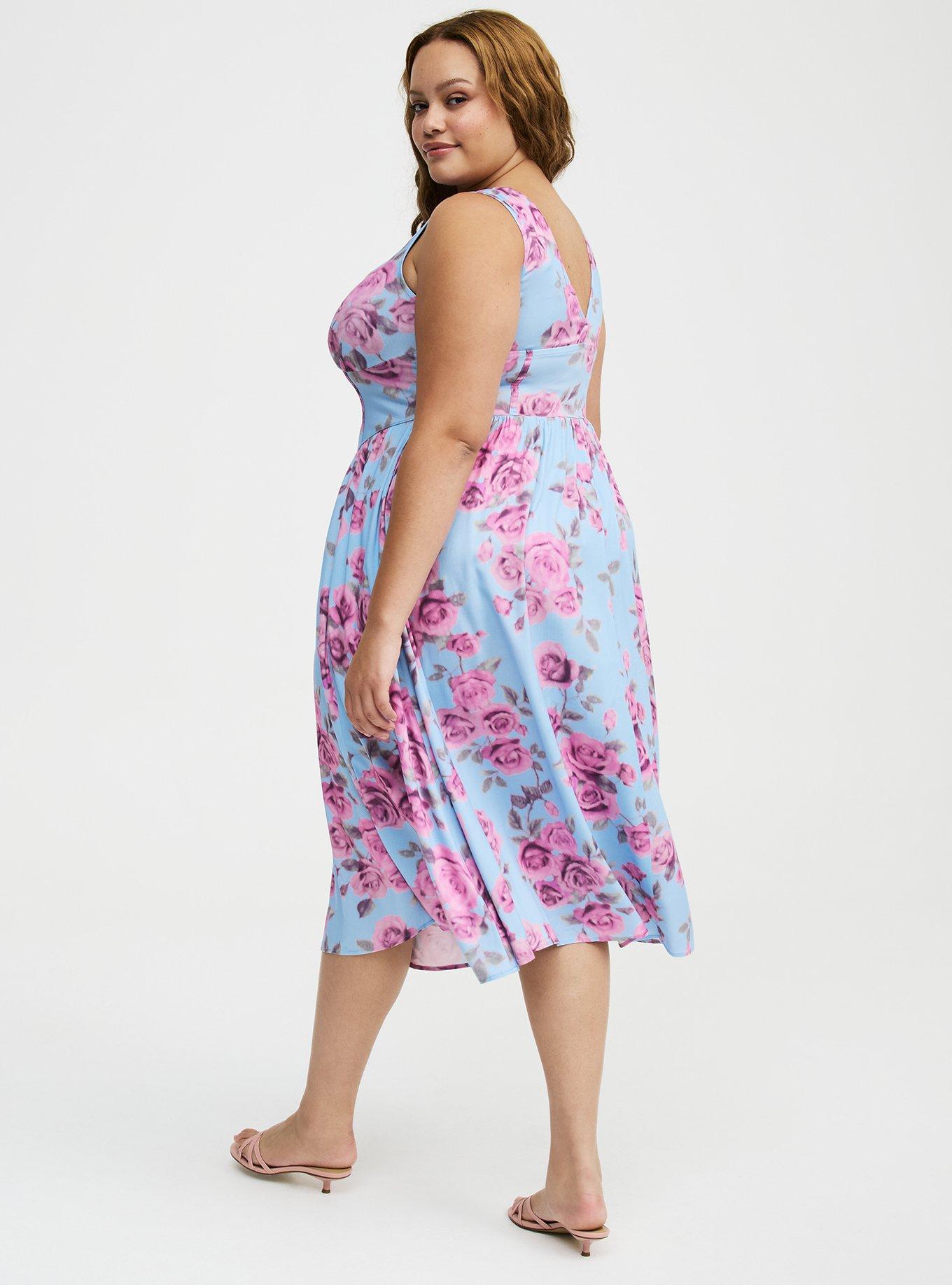 Plus Size - Corset Detail Midi Dress - Torrid