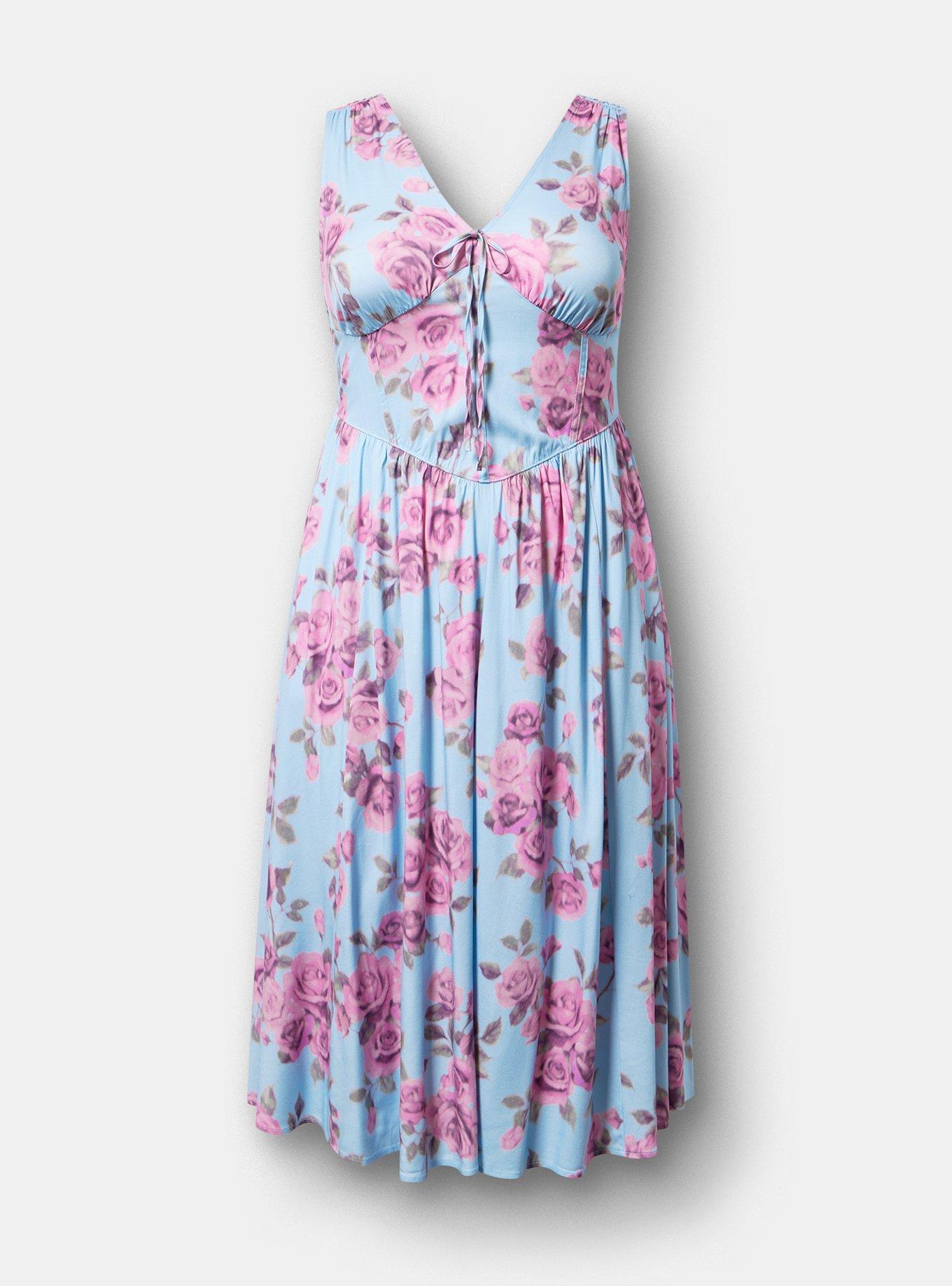 Plus Size - Corset Detail Midi Dress - Torrid