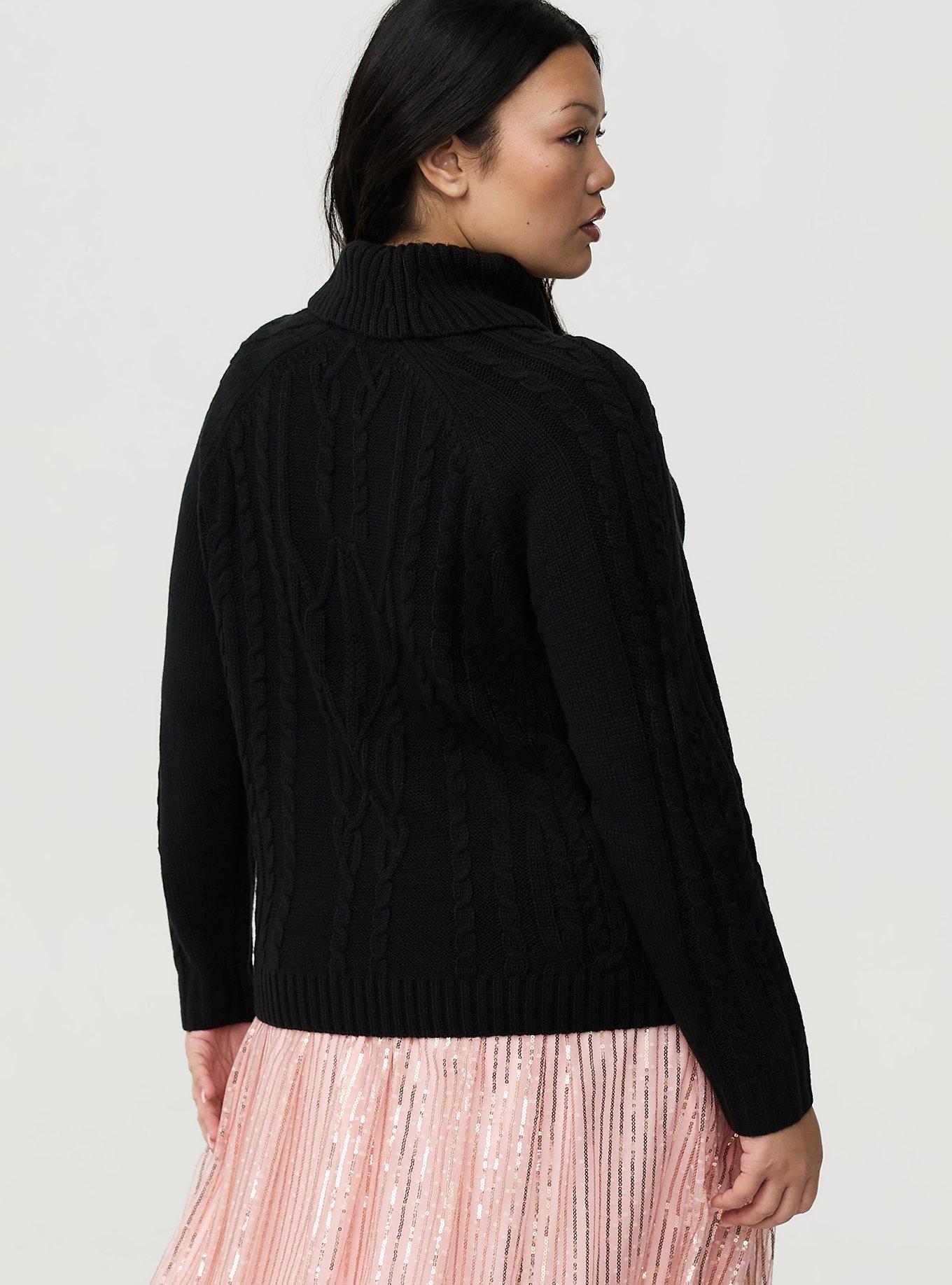 Heart Turtleneck Pullover Sweater