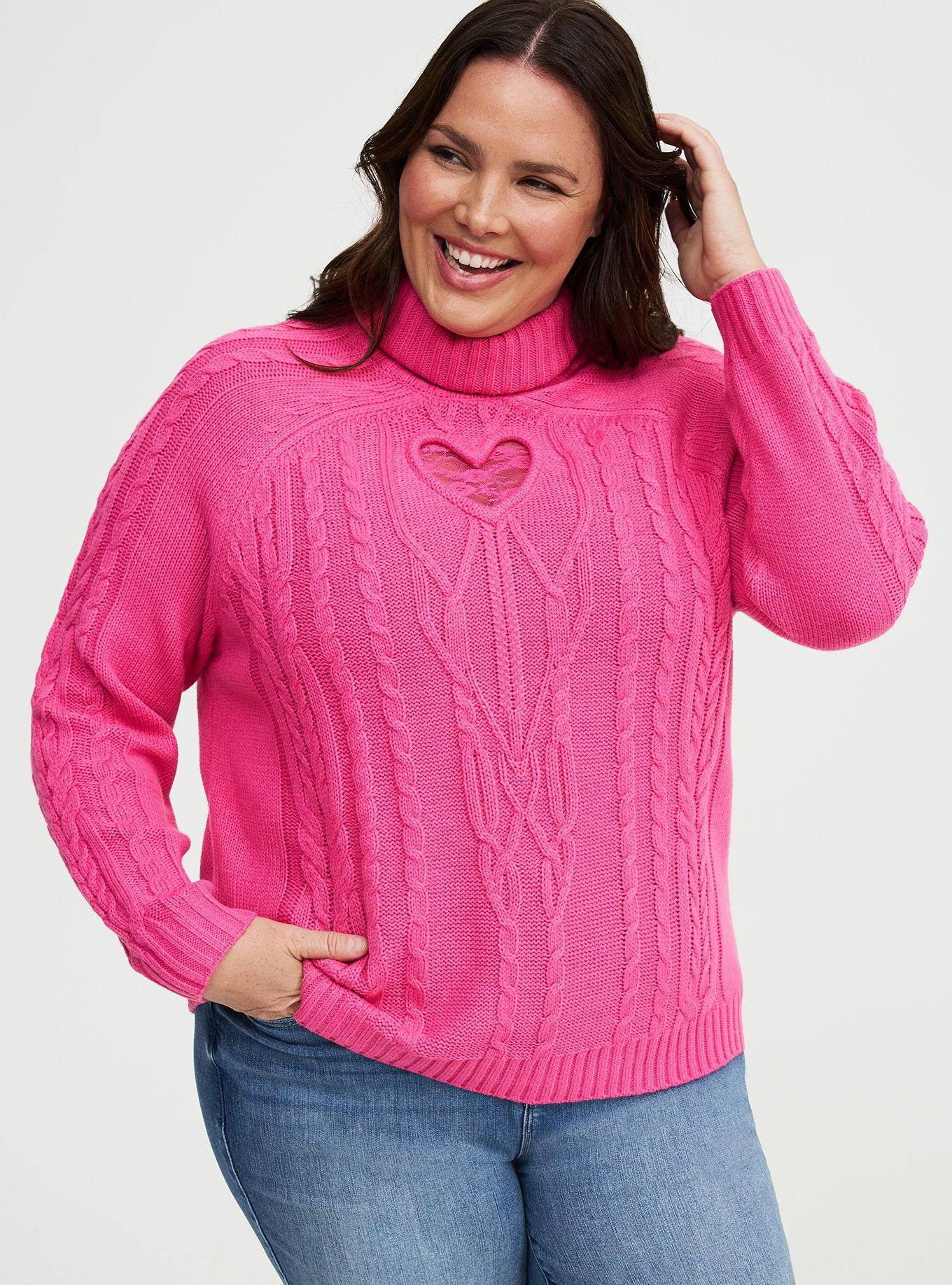 Plus Size - Heart Turtleneck Pullover Sweater - Torrid