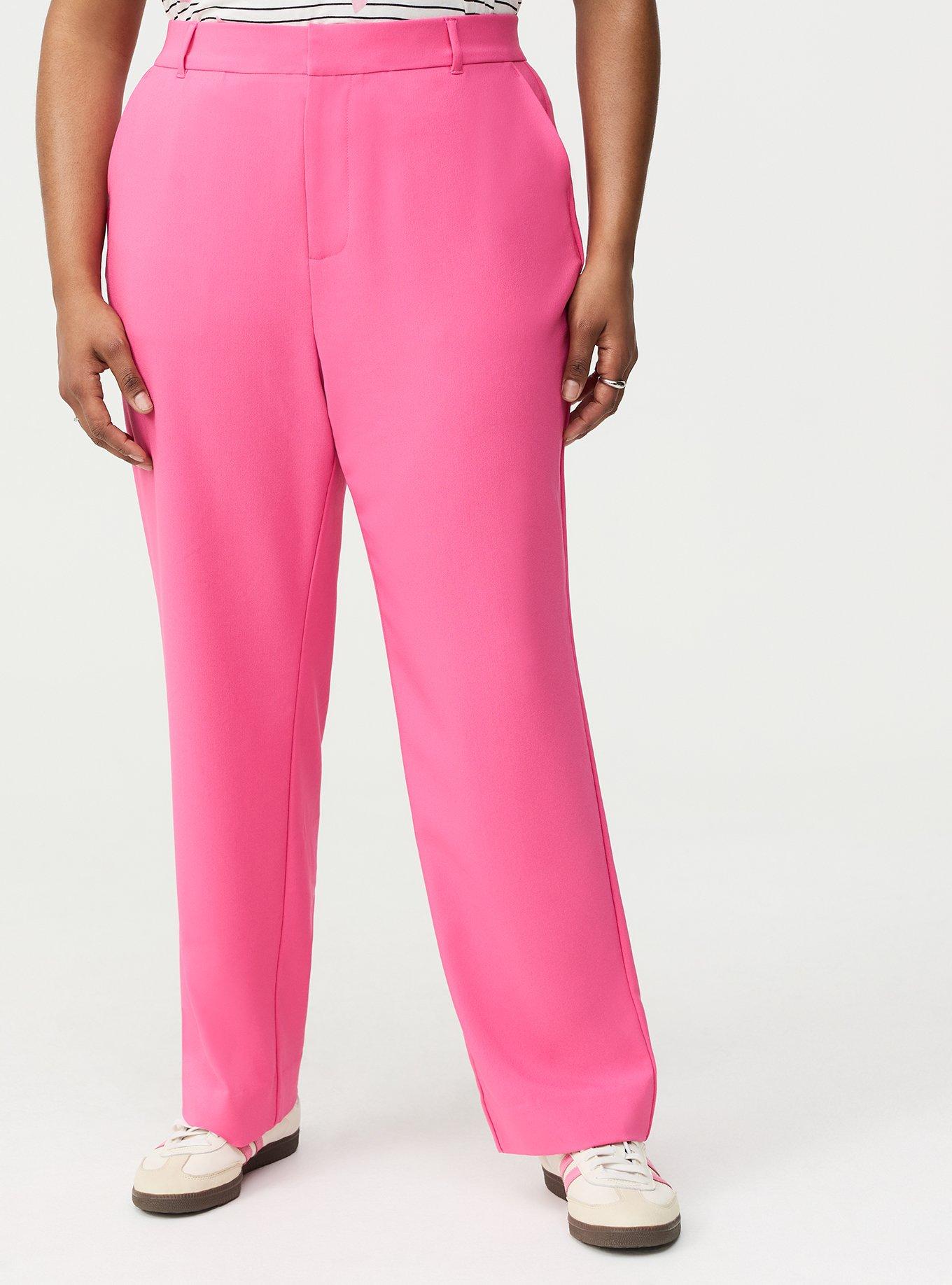 High-Rise Straight Crepe Pant