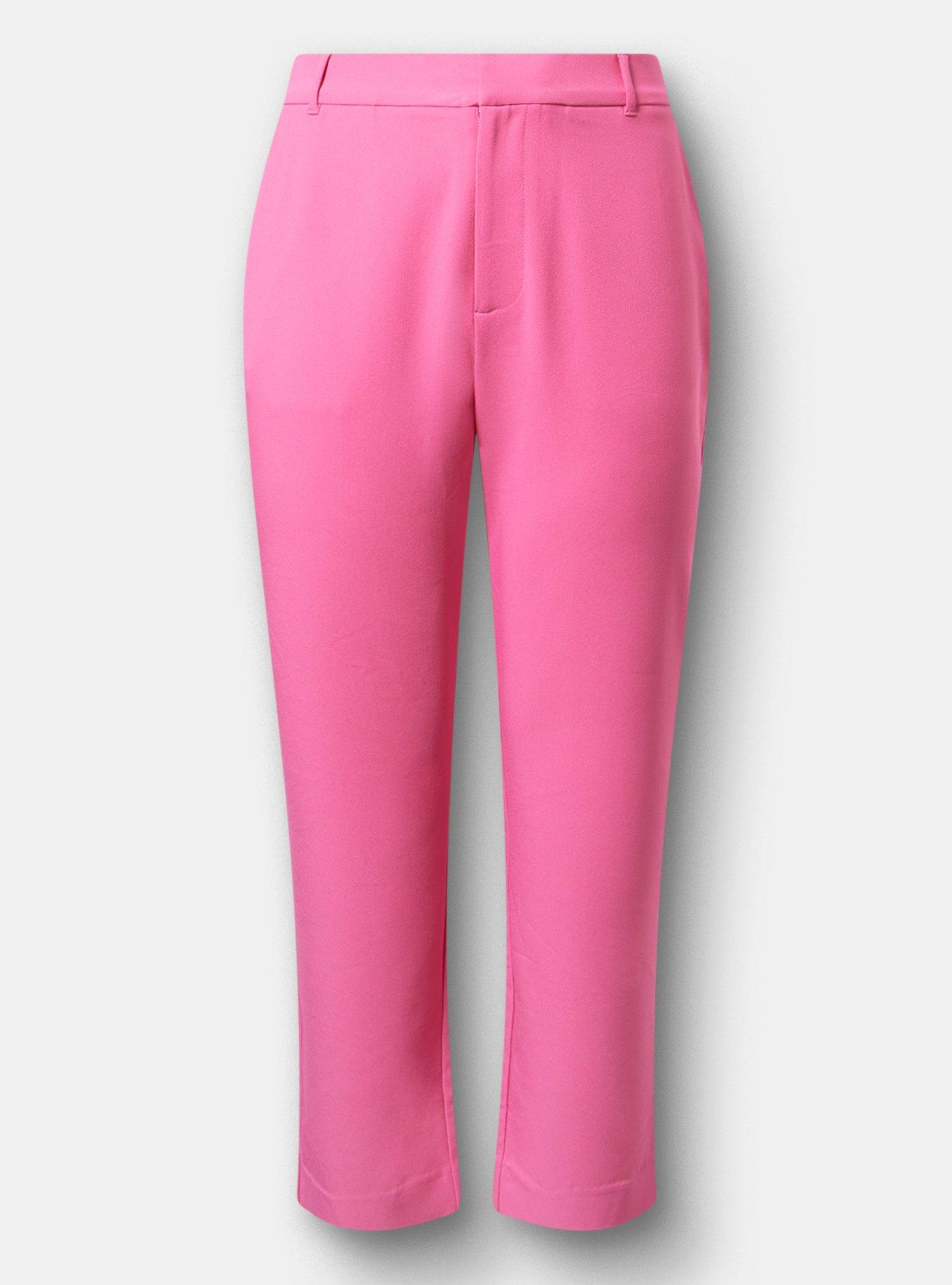 High-Rise Straight Crepe Pant