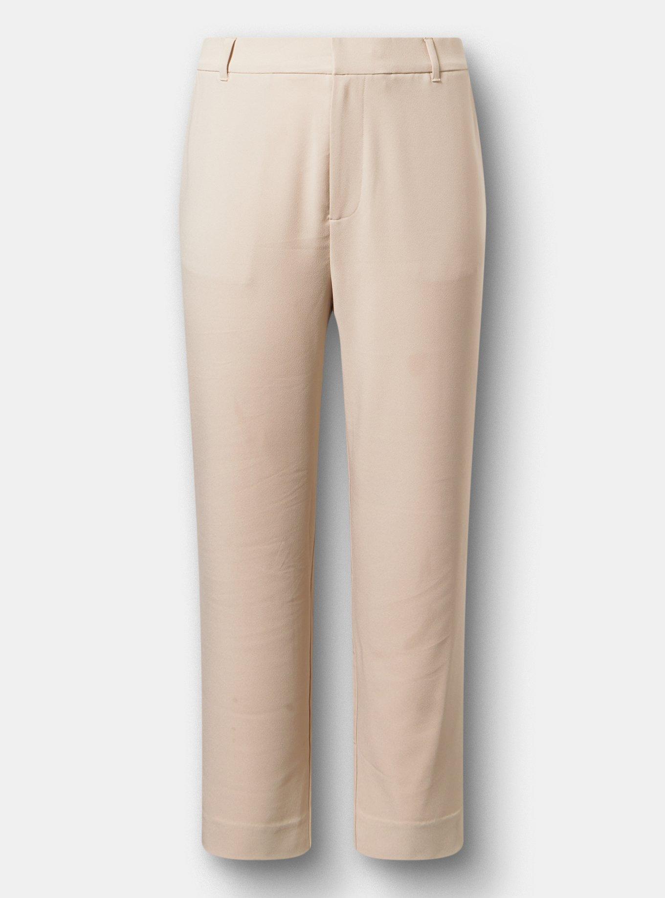 High-Rise Straight Crepe Pant, VINTAGE KHAKI, hi-res