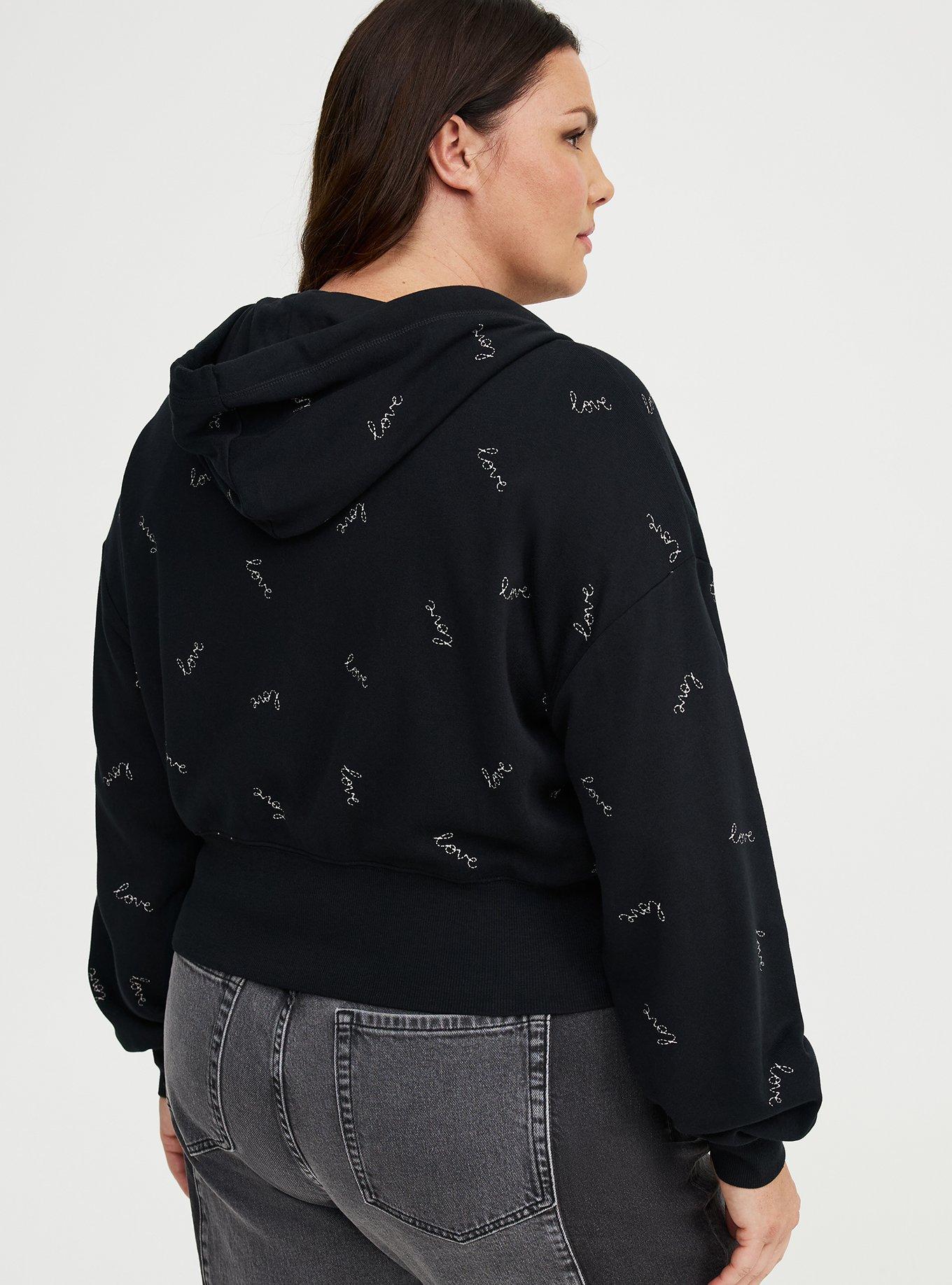 Cozy Fleece Fitted Waist Zip-Up Hoodie