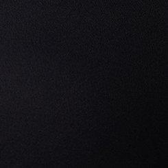 Plus Size Twist Front Slinky Babydoll Tunic Top, DEEP BLACK, swatch