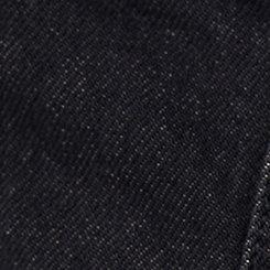 Plus Size Relaxed Hooded Denim Trucker Jacket, BLACK WASH, swatch