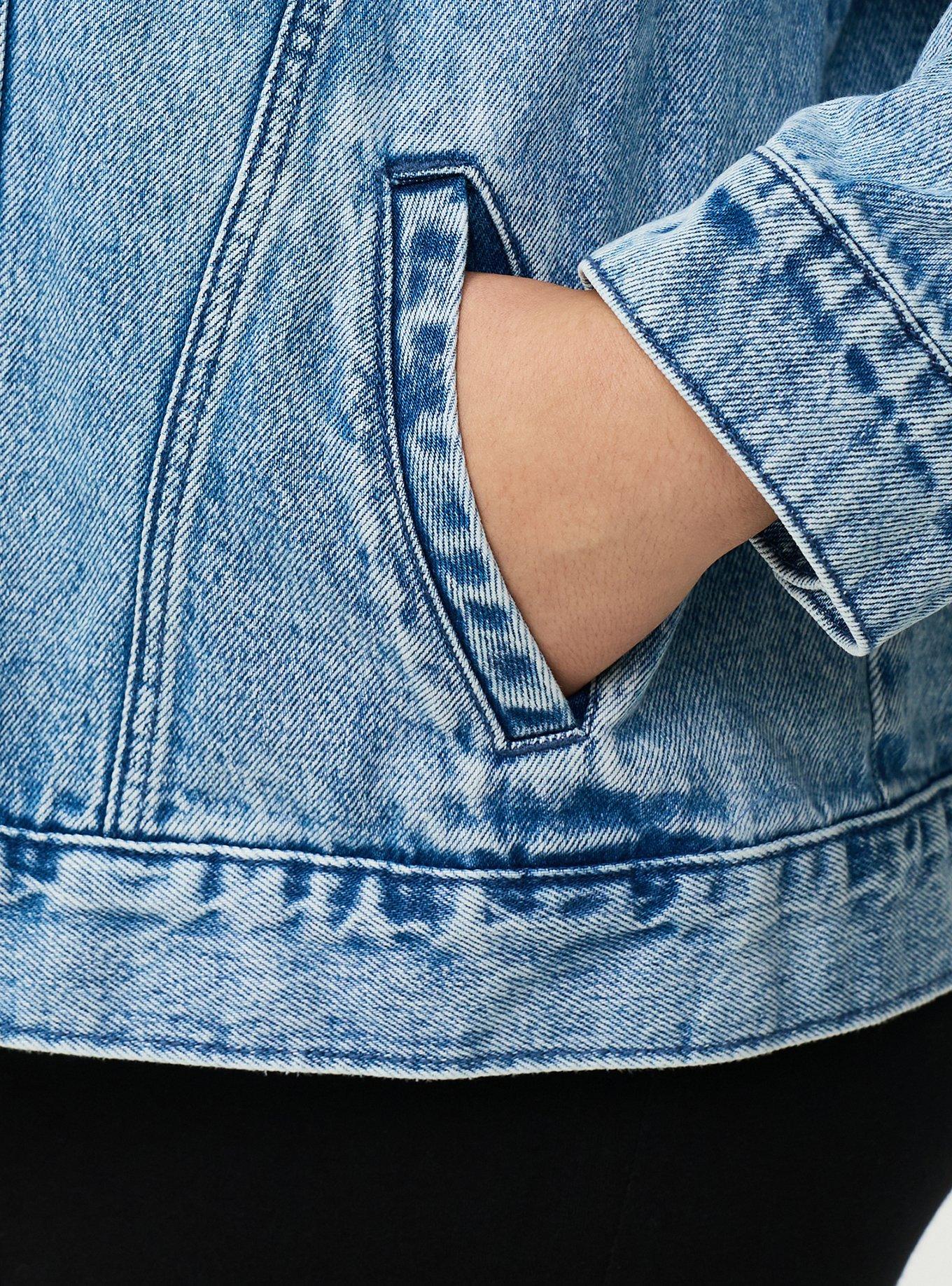 Relaxed Hooded Denim Trucker Jacket, LIBRE, alternate