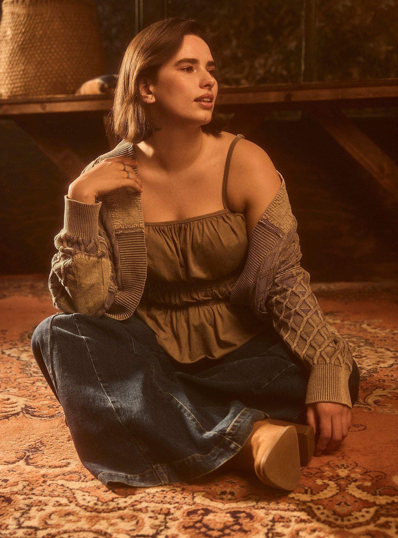 Festi Smocked Cami, VETIVER, alternate