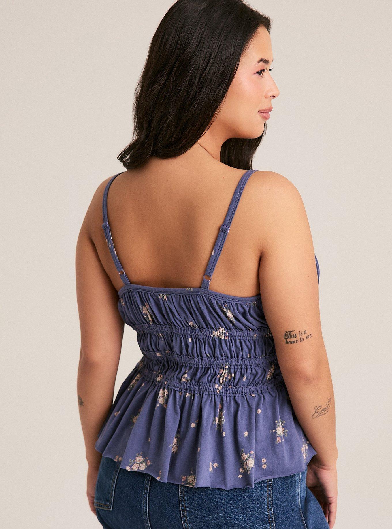 Festi Smocked Cami, BETTY FLORAL NAVY, alternate