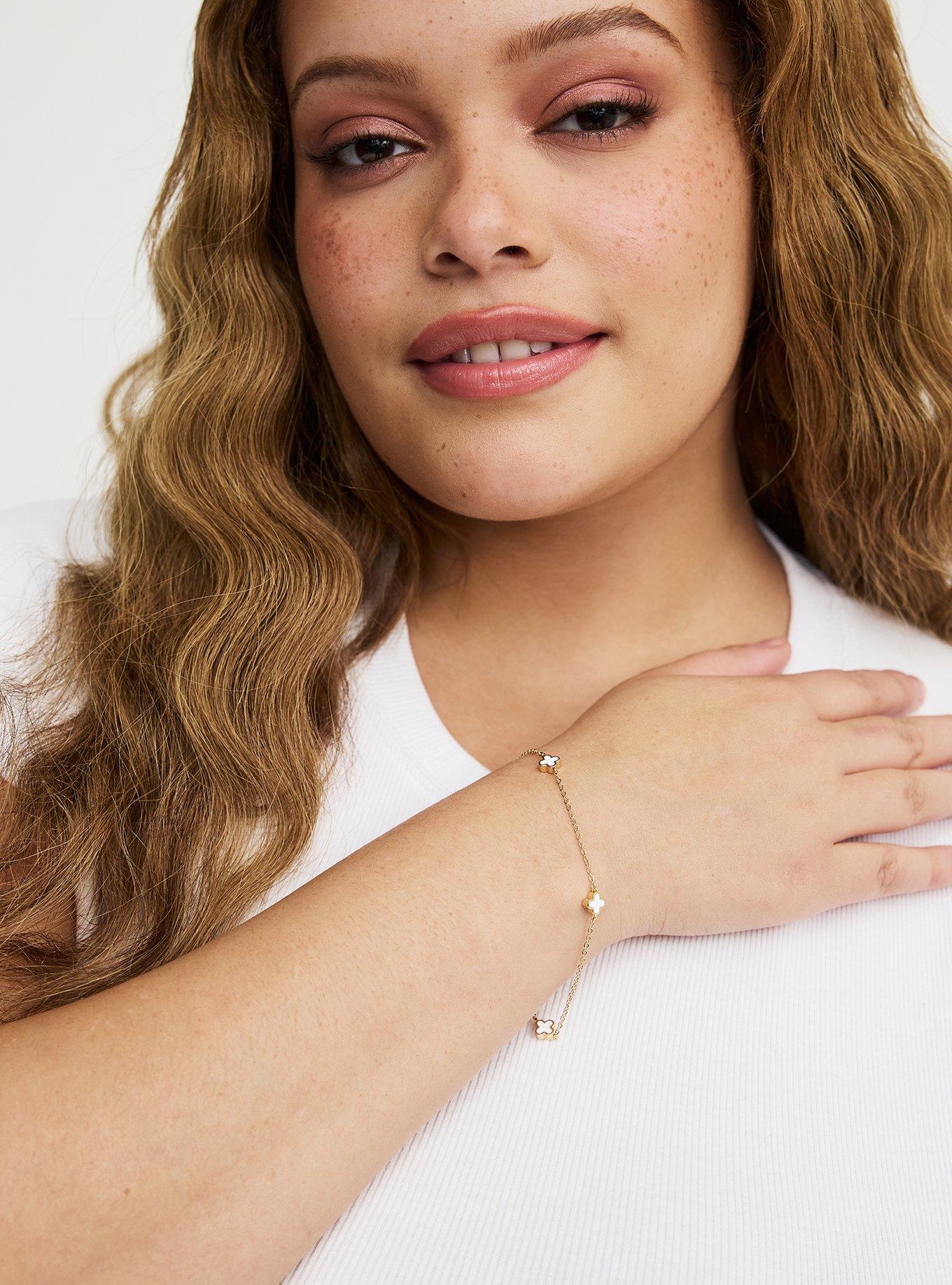 Clover Bracelet, WHITE, hi-res