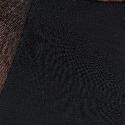 Plus Size Foxy Mesh Inset Tank, DEEP BLACK, swatch