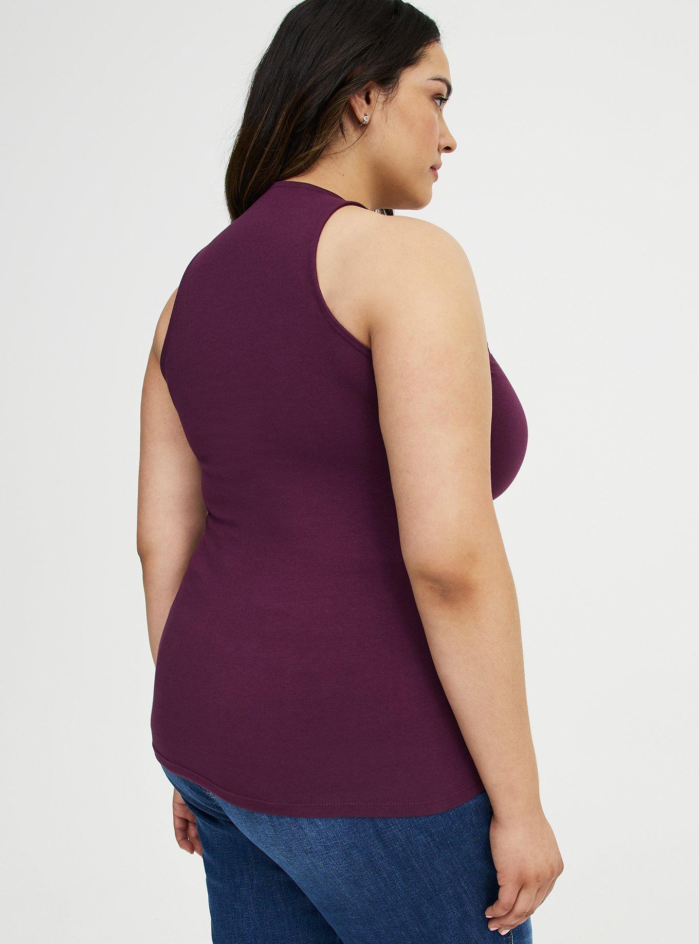 Foxy Mesh Inset Tank, POTENT PURPLE, alternate