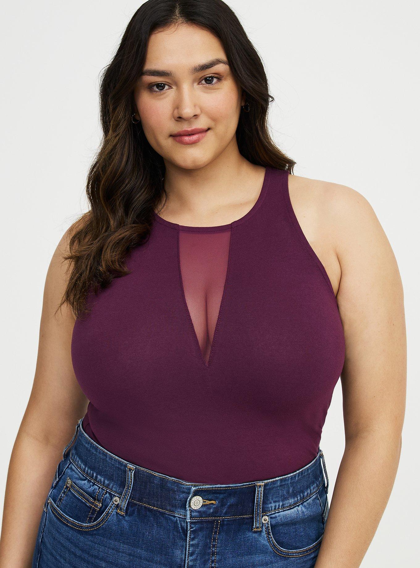 Foxy Mesh Inset Tank, POTENT PURPLE, alternate