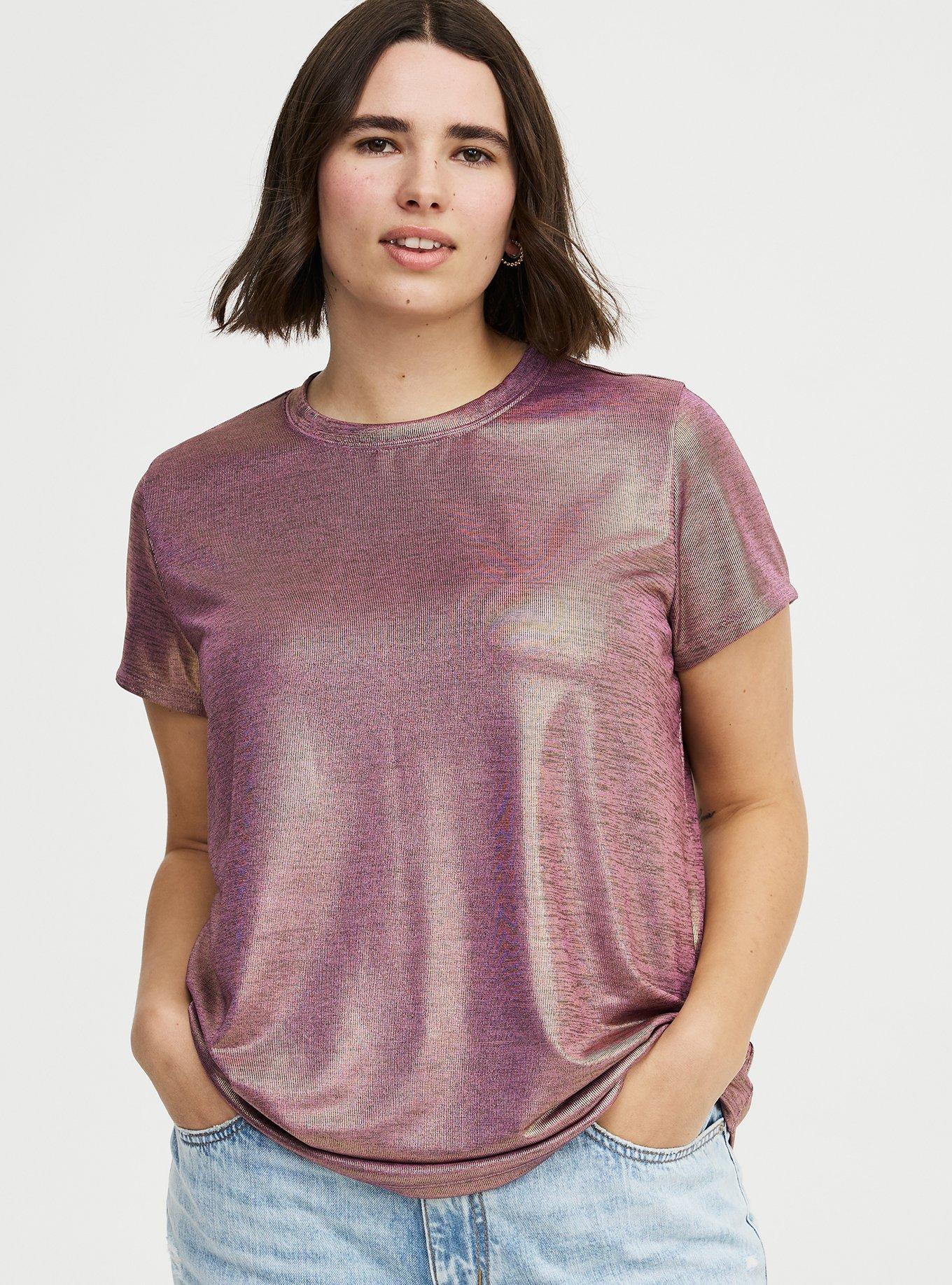 Foil Hacci Crew Easy Tee, ROSE GOLD, hi-res