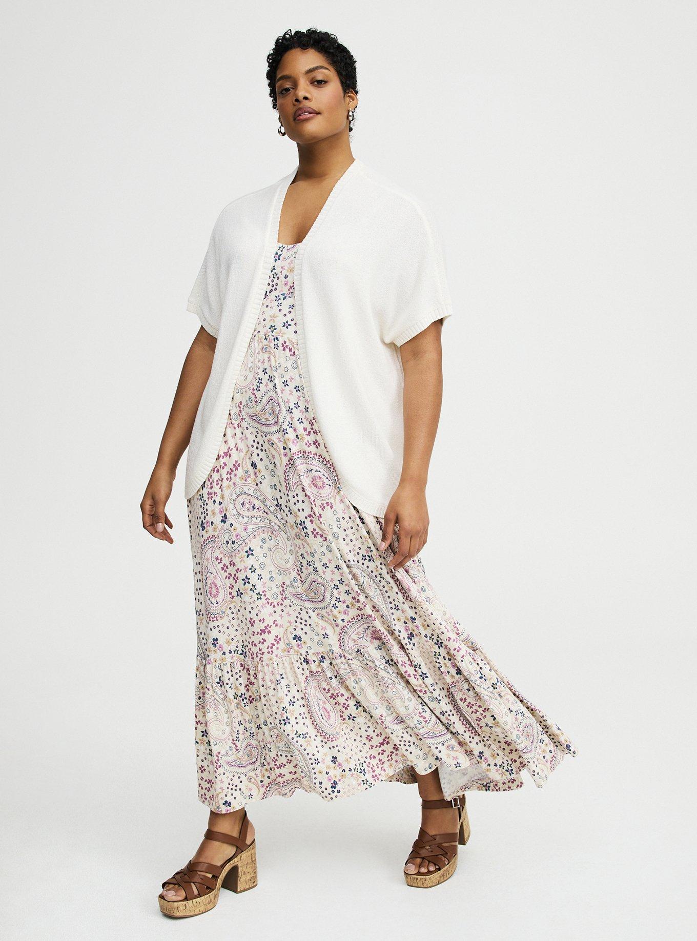 Open Front Cocoon Cardigan, WHISPER WHITE, alternate