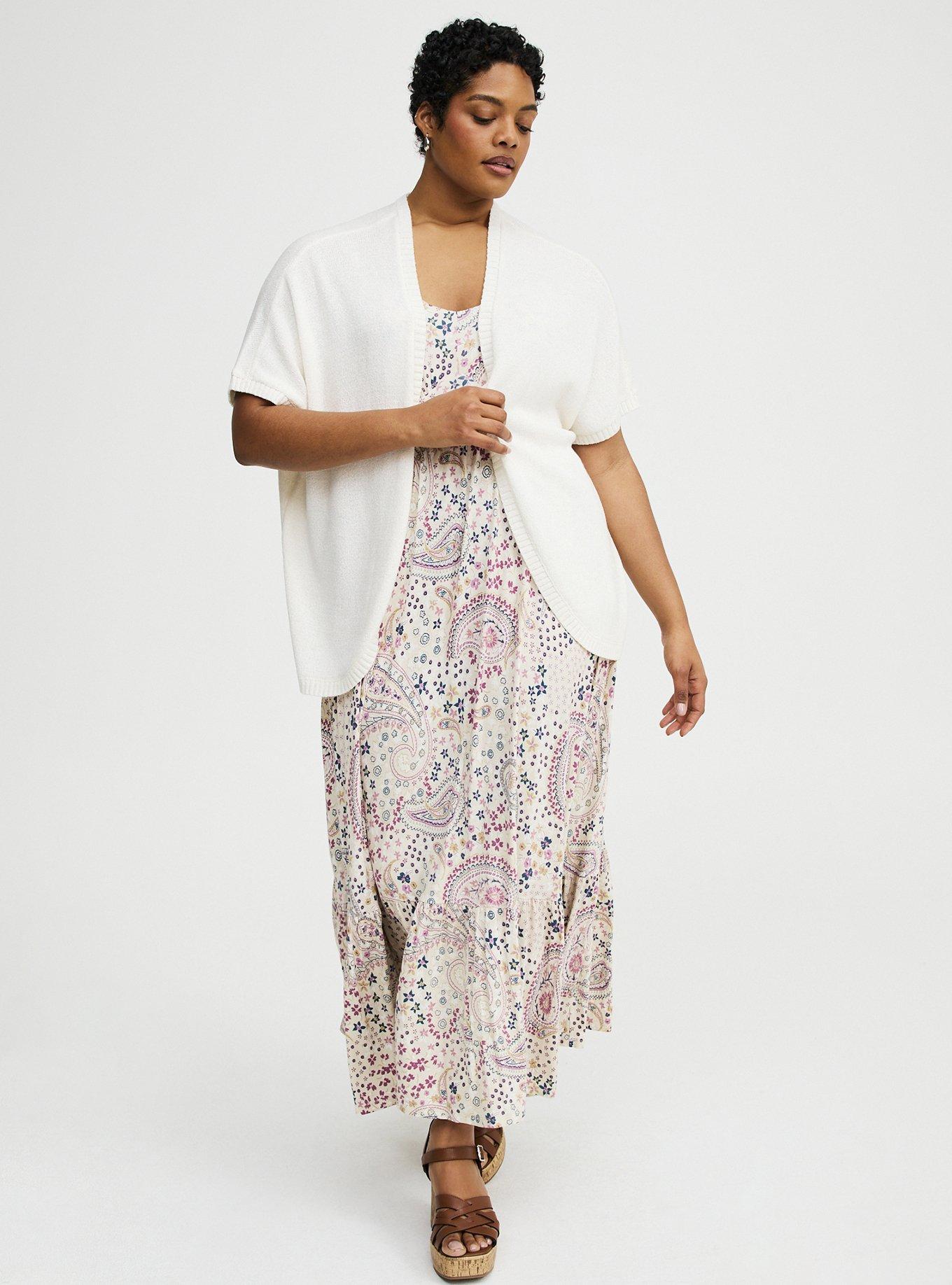 Open Front Cocoon Cardigan, WHISPER WHITE, alternate