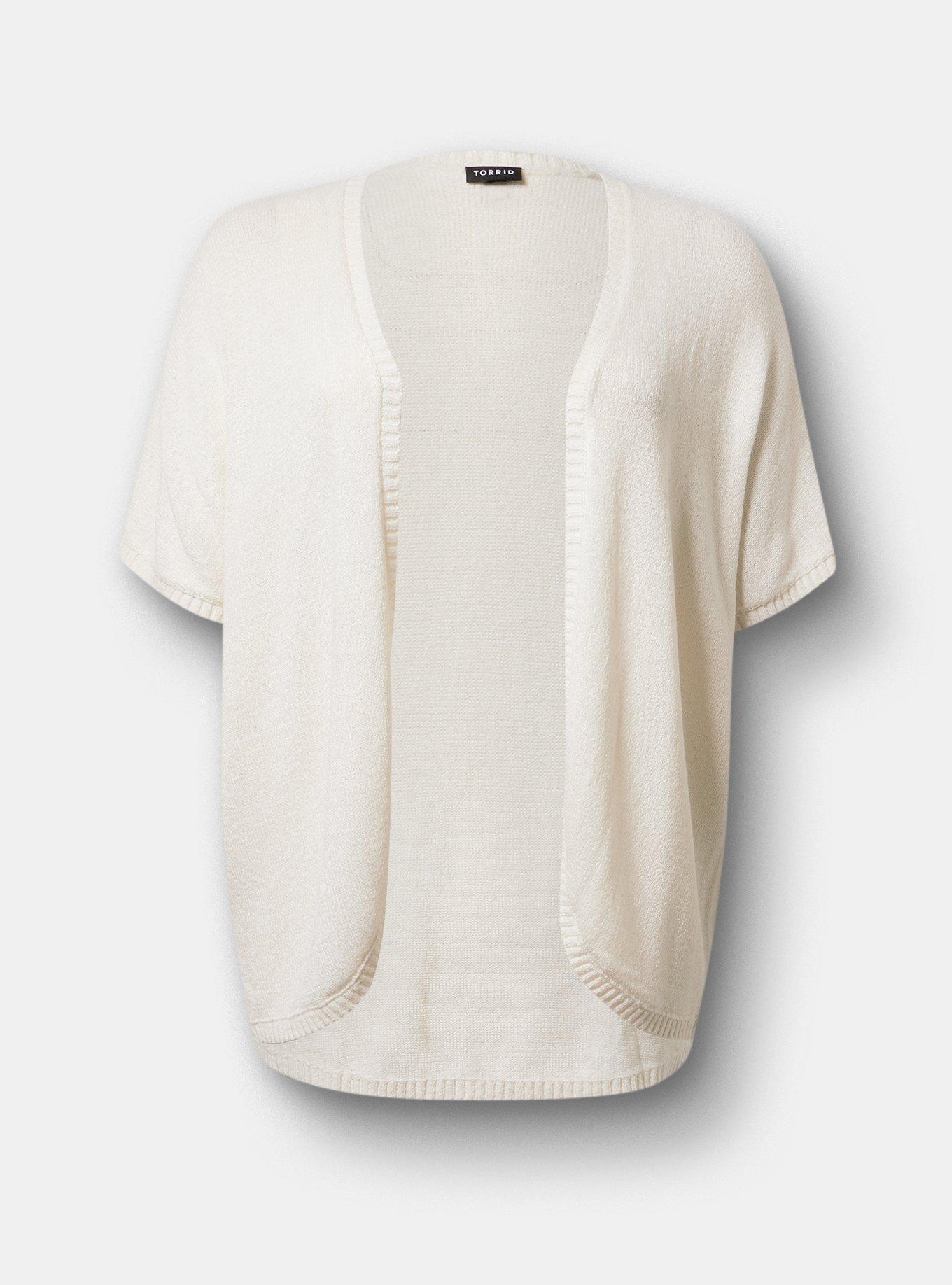 Open Front Cocoon Cardigan, WHISPER WHITE, hi-res