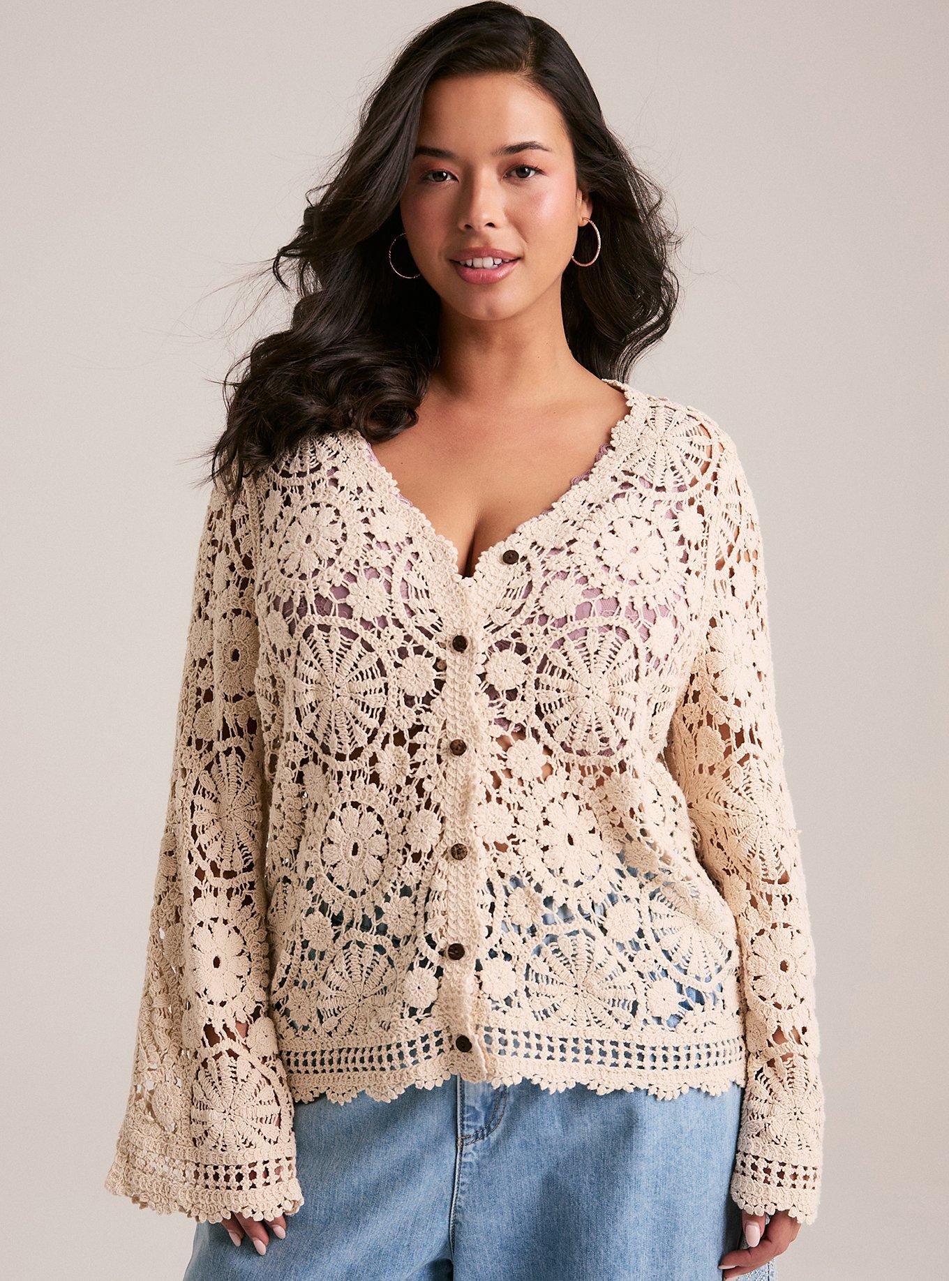 Plus Size - Festi Crochet Lace Cardigan - Torrid