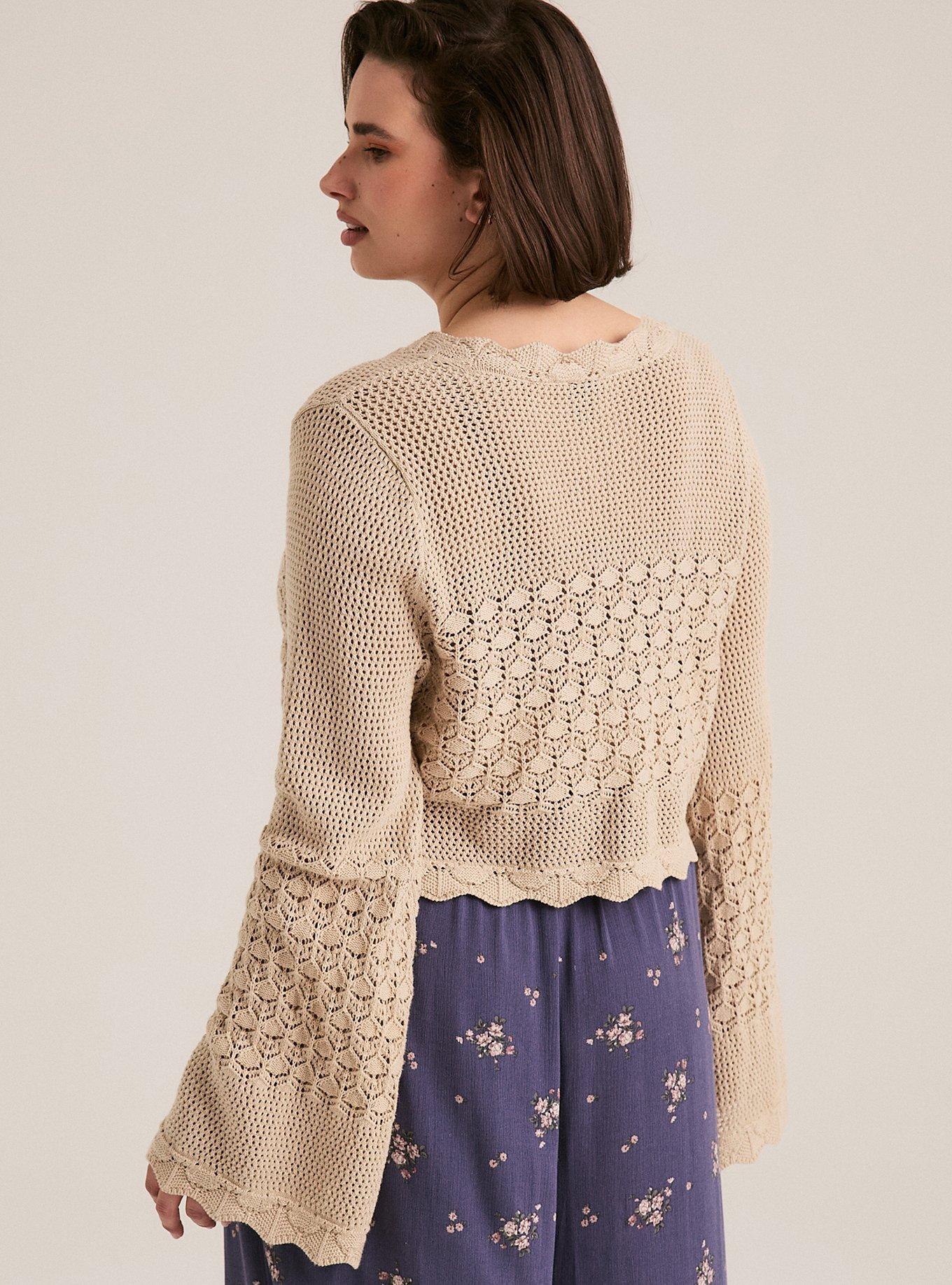 Festi Cropped Tie Front Cardigan